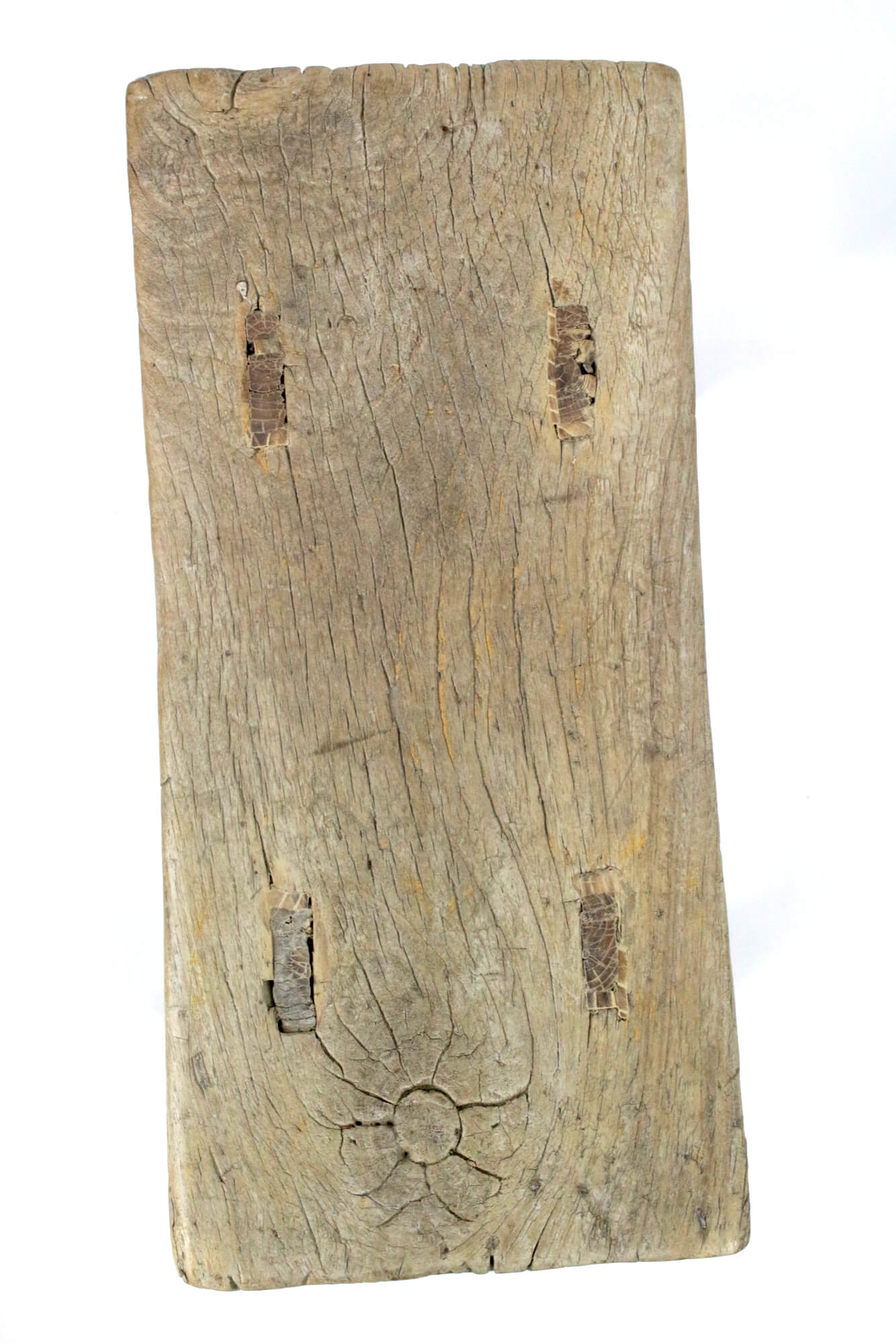 Holzhocker antik rustikal China Sattelform Holzhocker antik rustikal China Sattelform