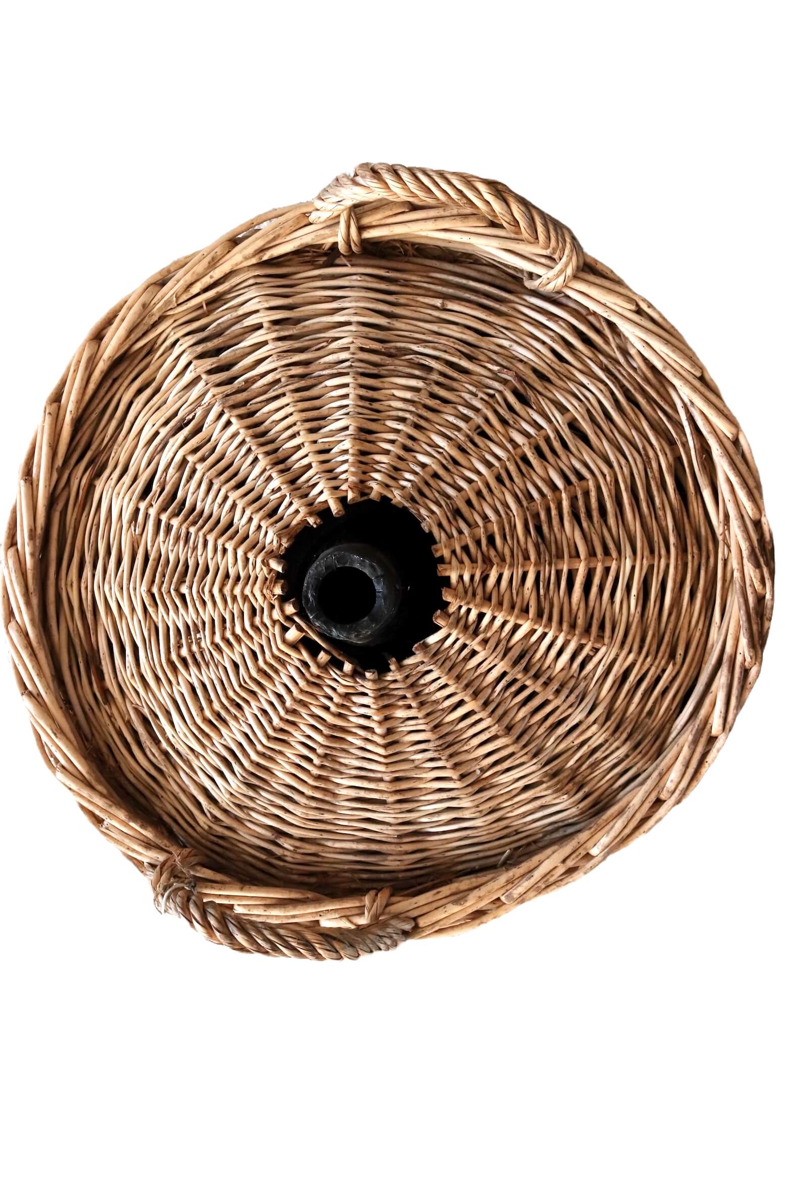 Vintage wicker glass balloon