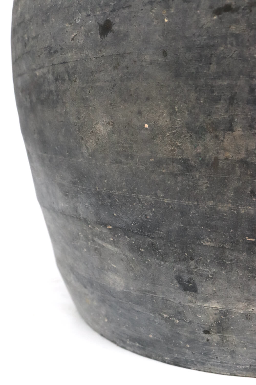 Dunkelgraue Terrakotta Vase antik, 30xø32 Dunkelgraue Terrakotta Vase antik, 30xø32