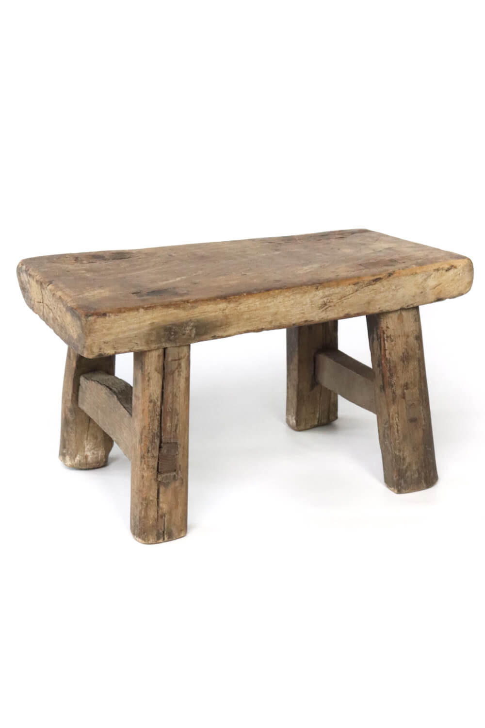 Wooden stool antique rustic