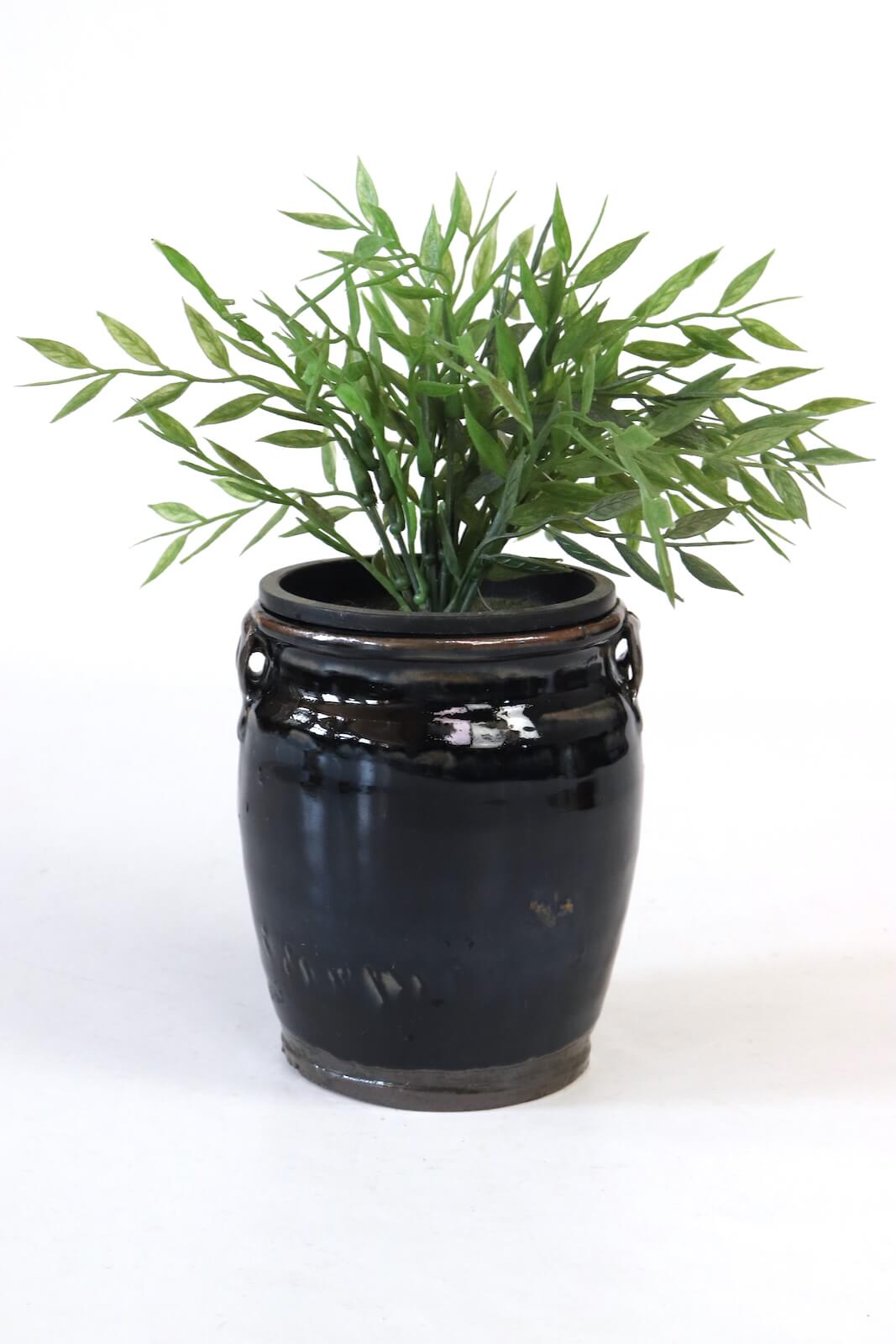 Flowerpot ceramic antique black, 15xø13