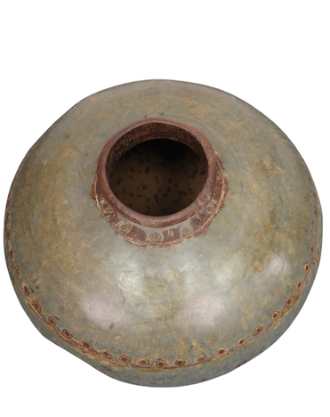 rustikale Metallvase Indien