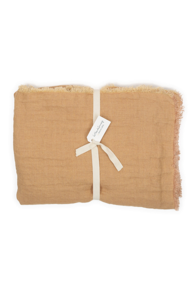 Linen curtain light pink