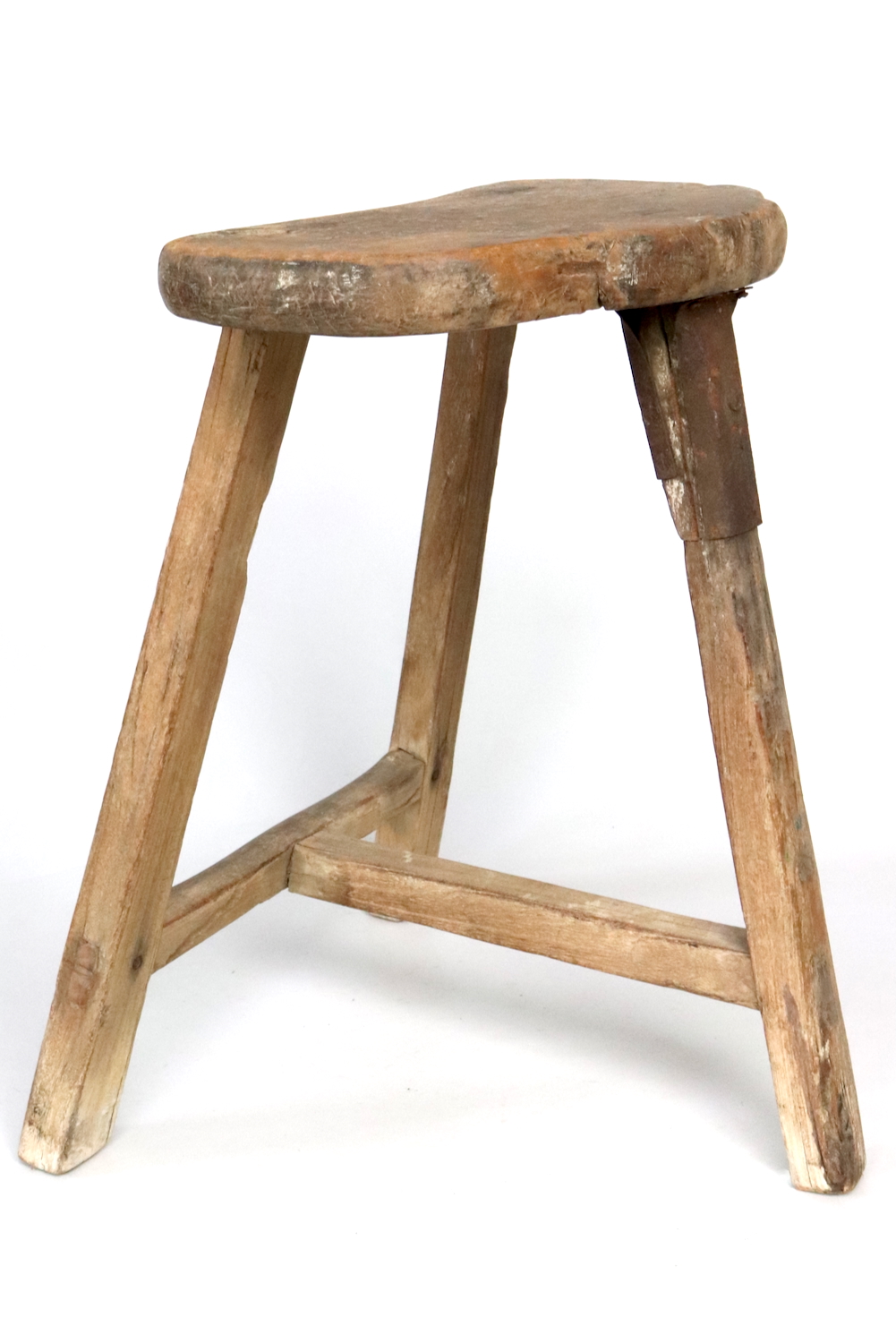 Antique wooden cloud stool 