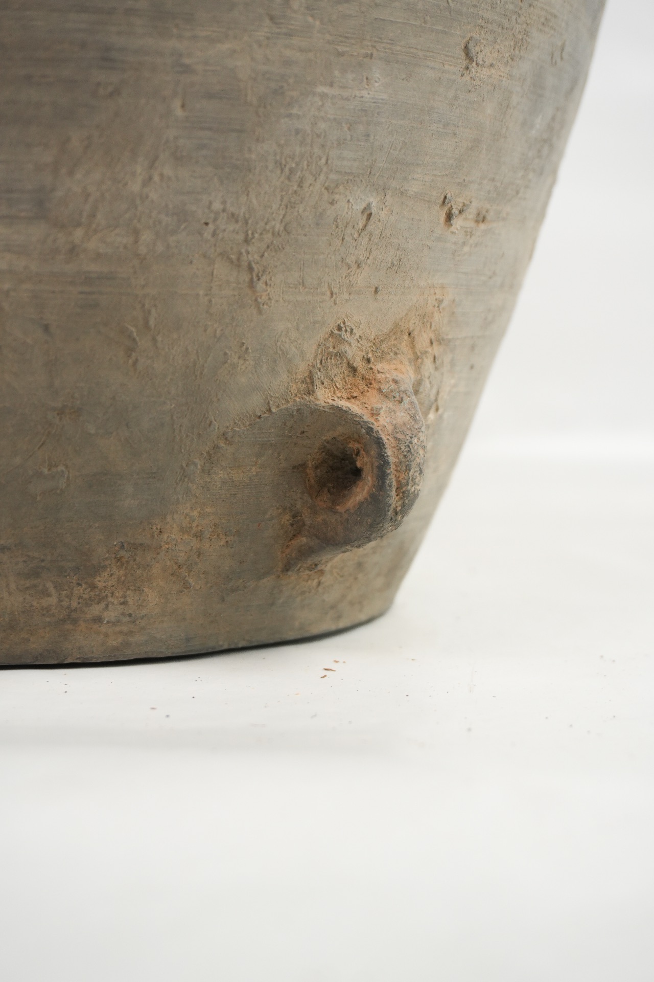 hellgrauer Terrakotta Topf aus China 30xø34