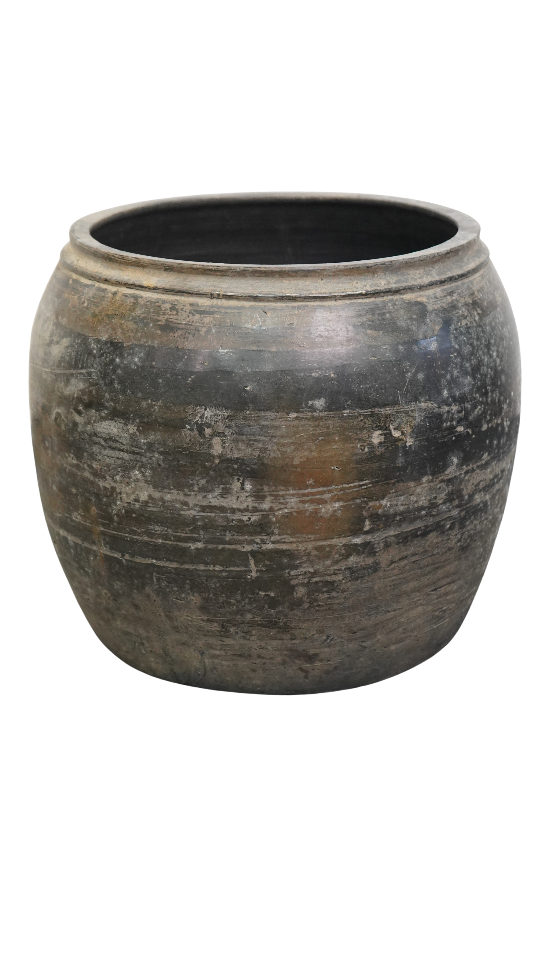 Alter Terrakotta Topf  aus China - grau 35xø40