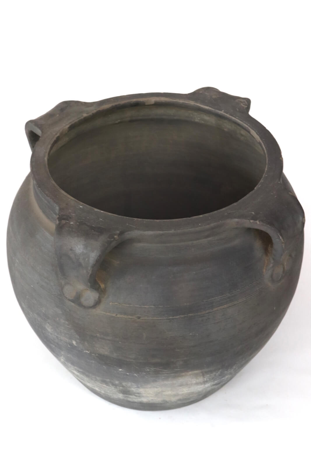 Dunkelgraue Terrakotta Vase antik, 31xø34