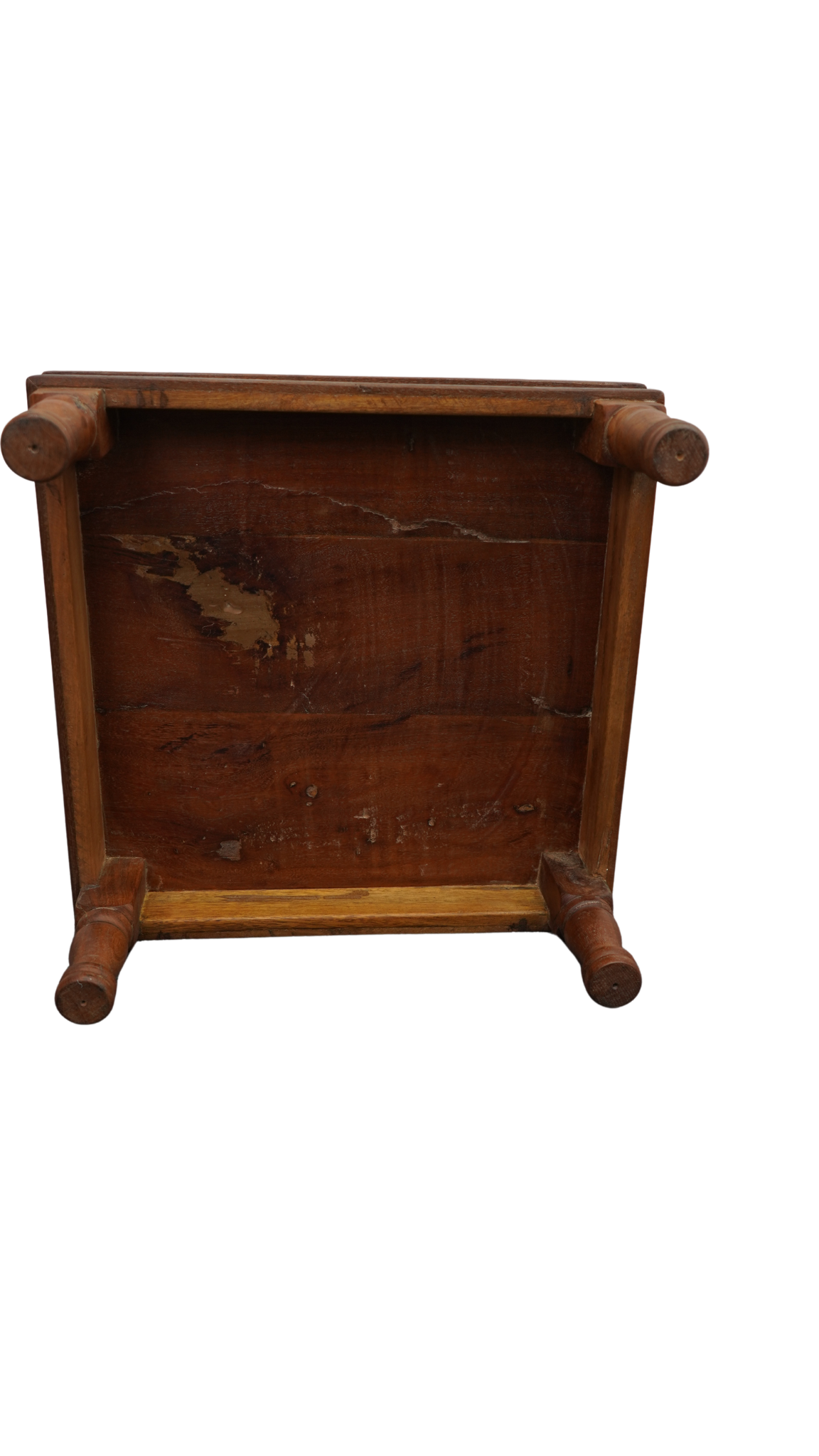 Massivholz Couchtisch mit gedrechselten Beinen – rustikales Vintage Design