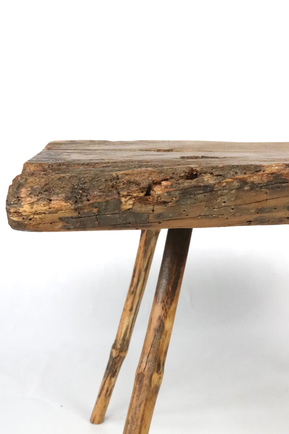 Old rustic wooden table, 44x62x45