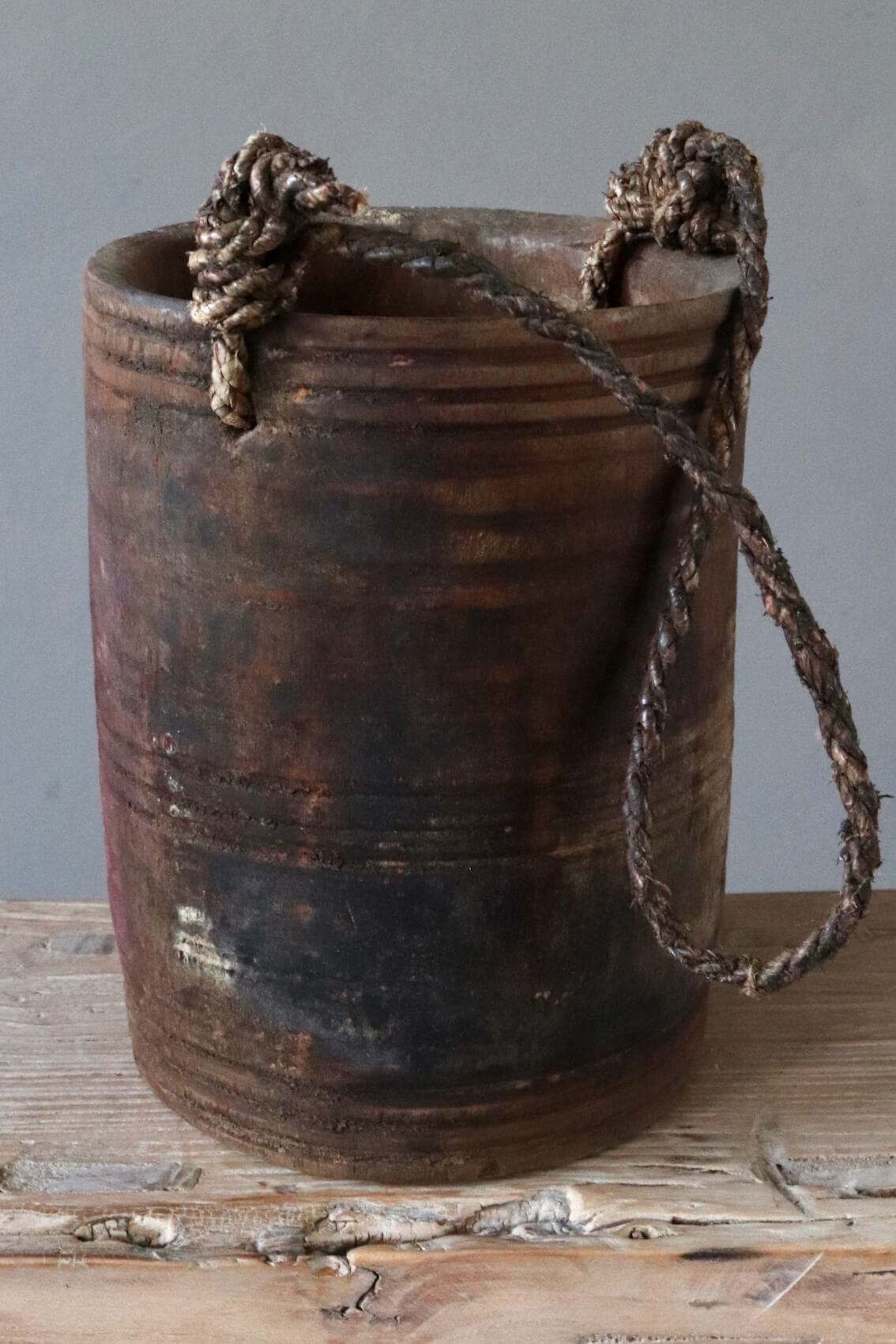 Wassereimer antik Nepal 24xø18