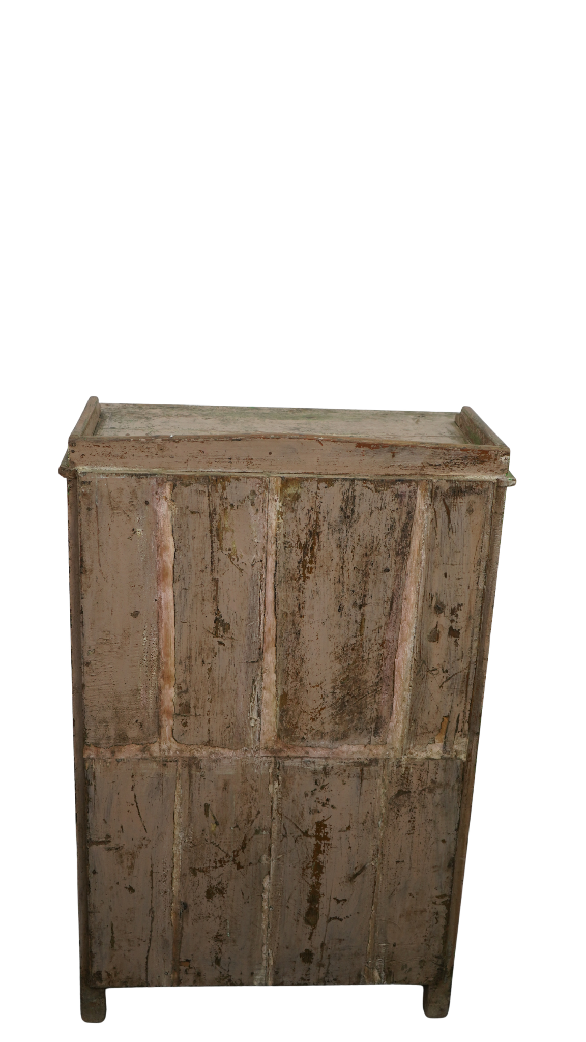 Vintage Massivholz-Schrank mit geschnitzter Front – rustikales Unikat