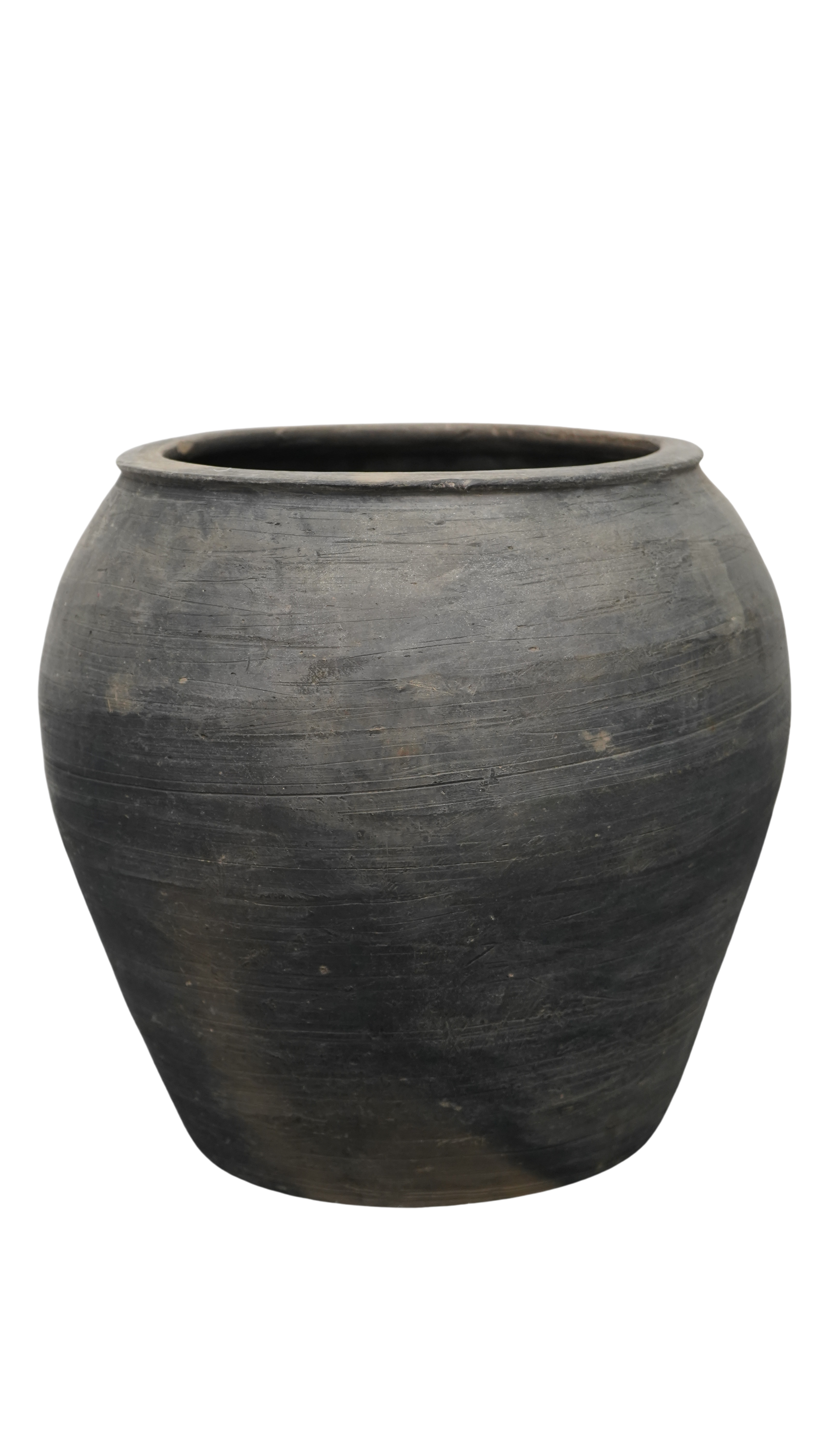 Alter chinesischer Terrakotta Topf  grau 35xø40