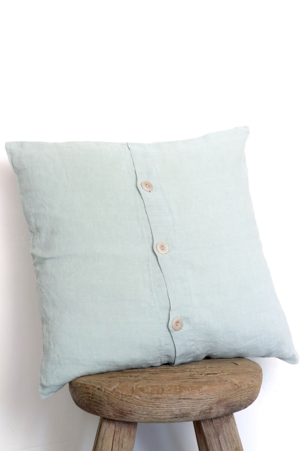 Linen cushion cover light green, 40x40