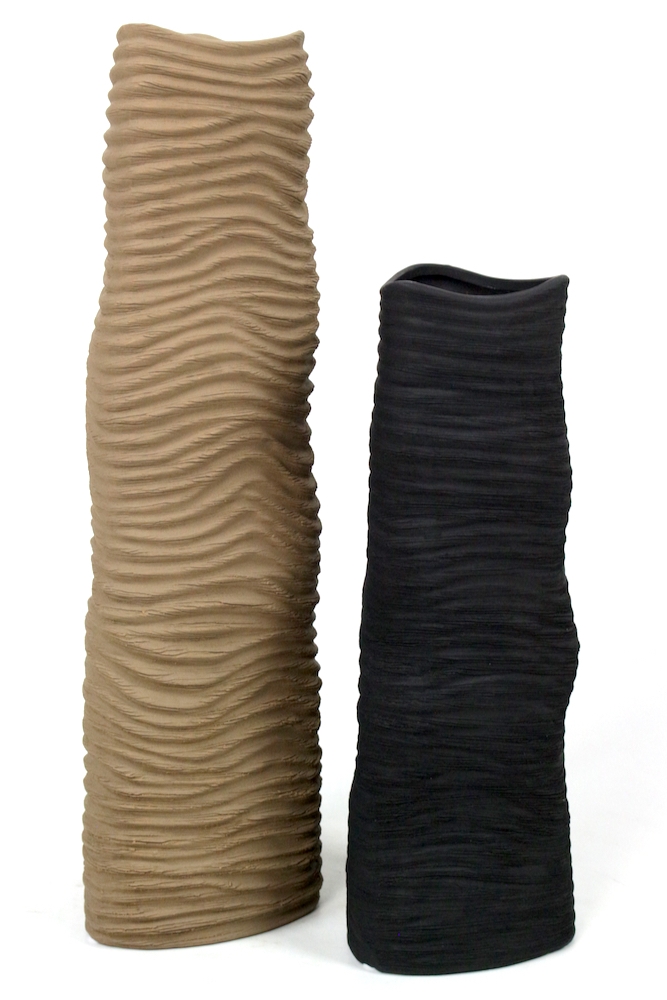 Keramikvase ocker, 46 cm