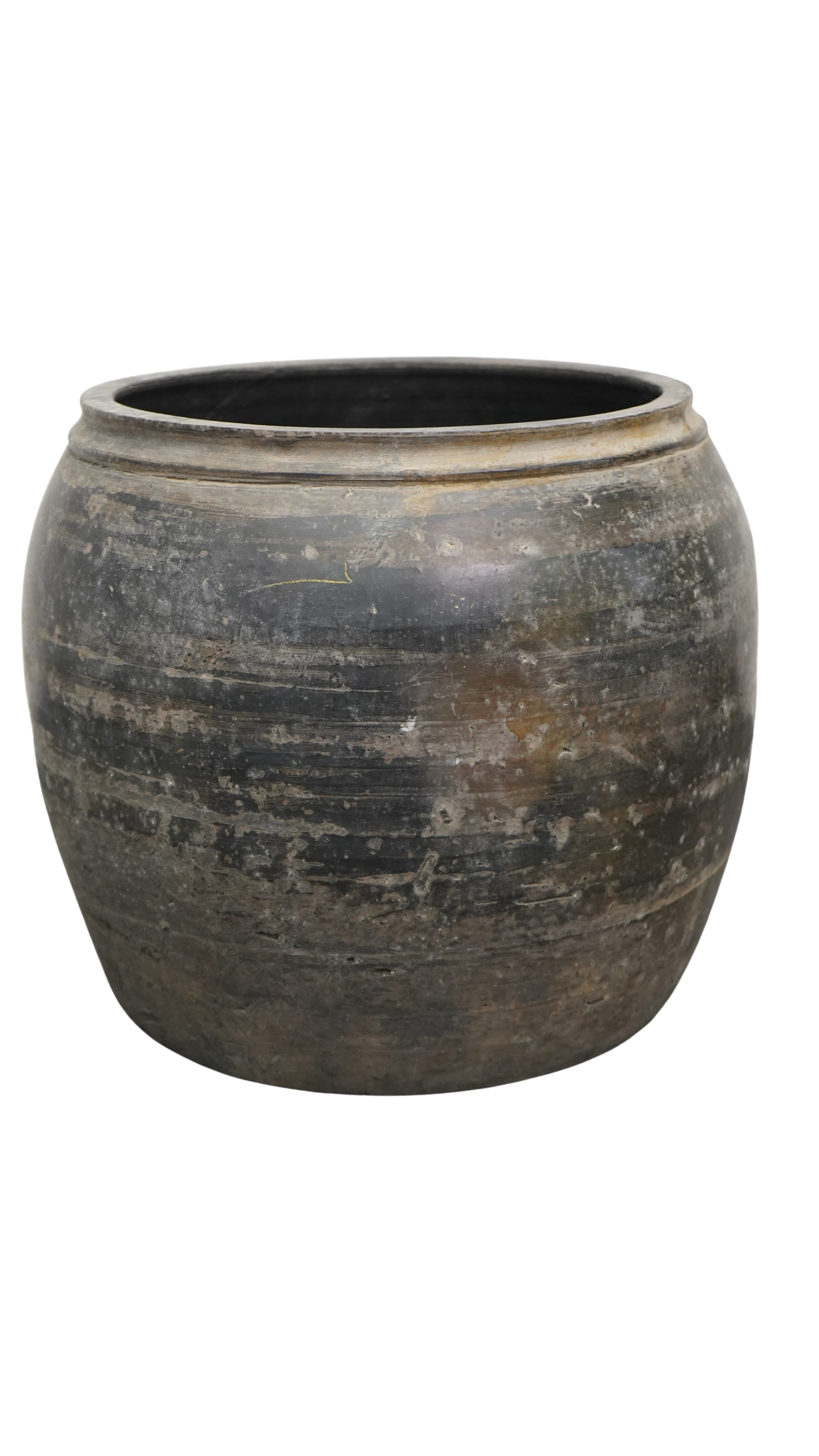Alter Terrakotta Topf  aus China - grau 35xø40