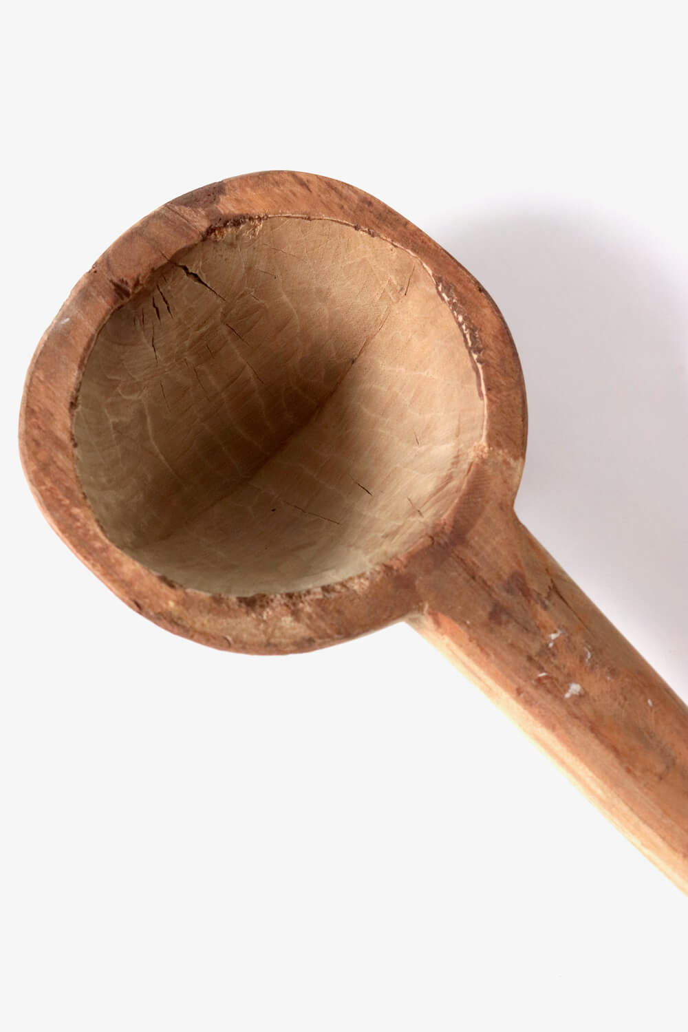 Holzkelle, Holzlöffel antik Indien 76 cm