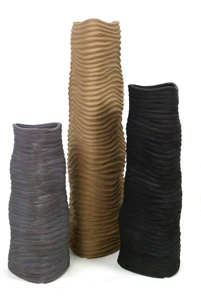 back Keramikvase ocker, 46 cm