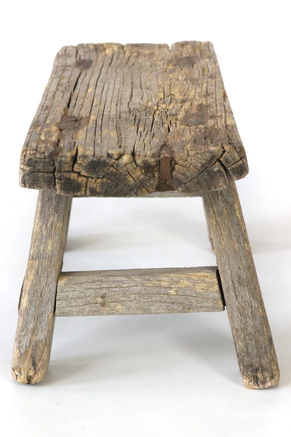 Wooden stool antique rustic