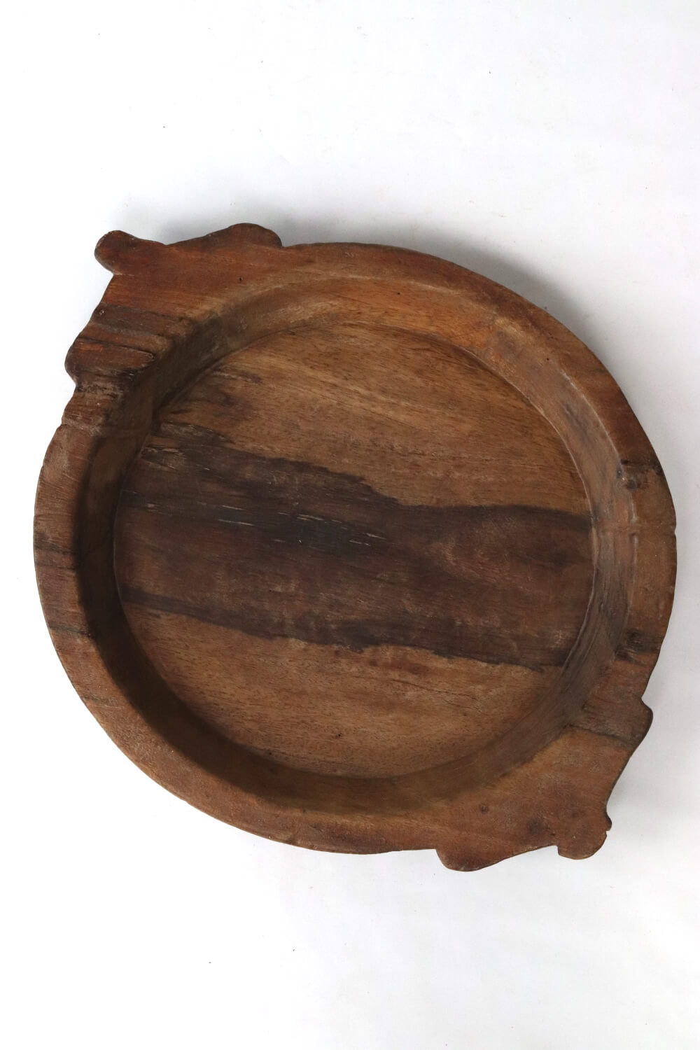 Große Holzschale mit Ohren Indien Ø 37 cm
