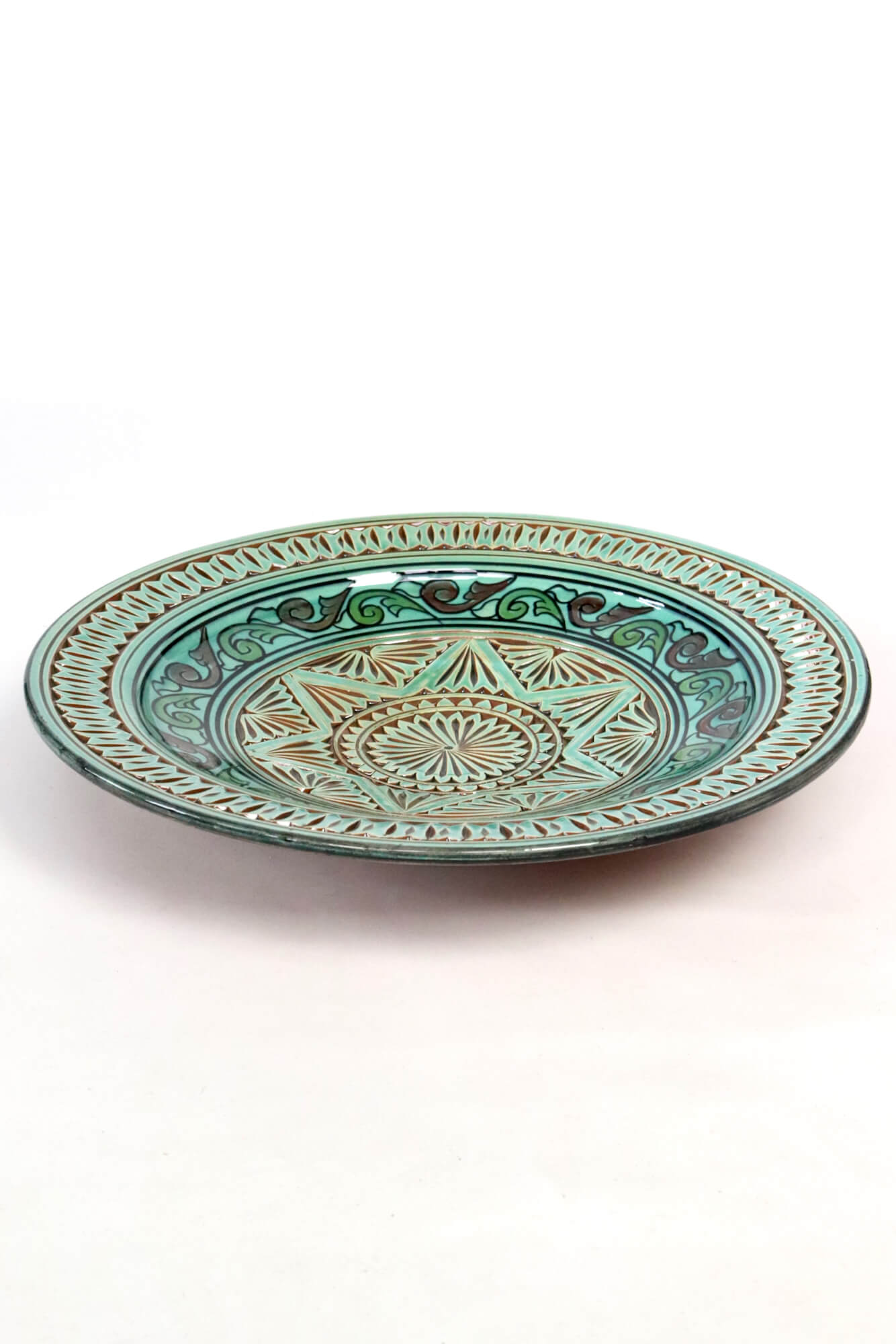 Turquoise ceramic bowl Safi Morocco