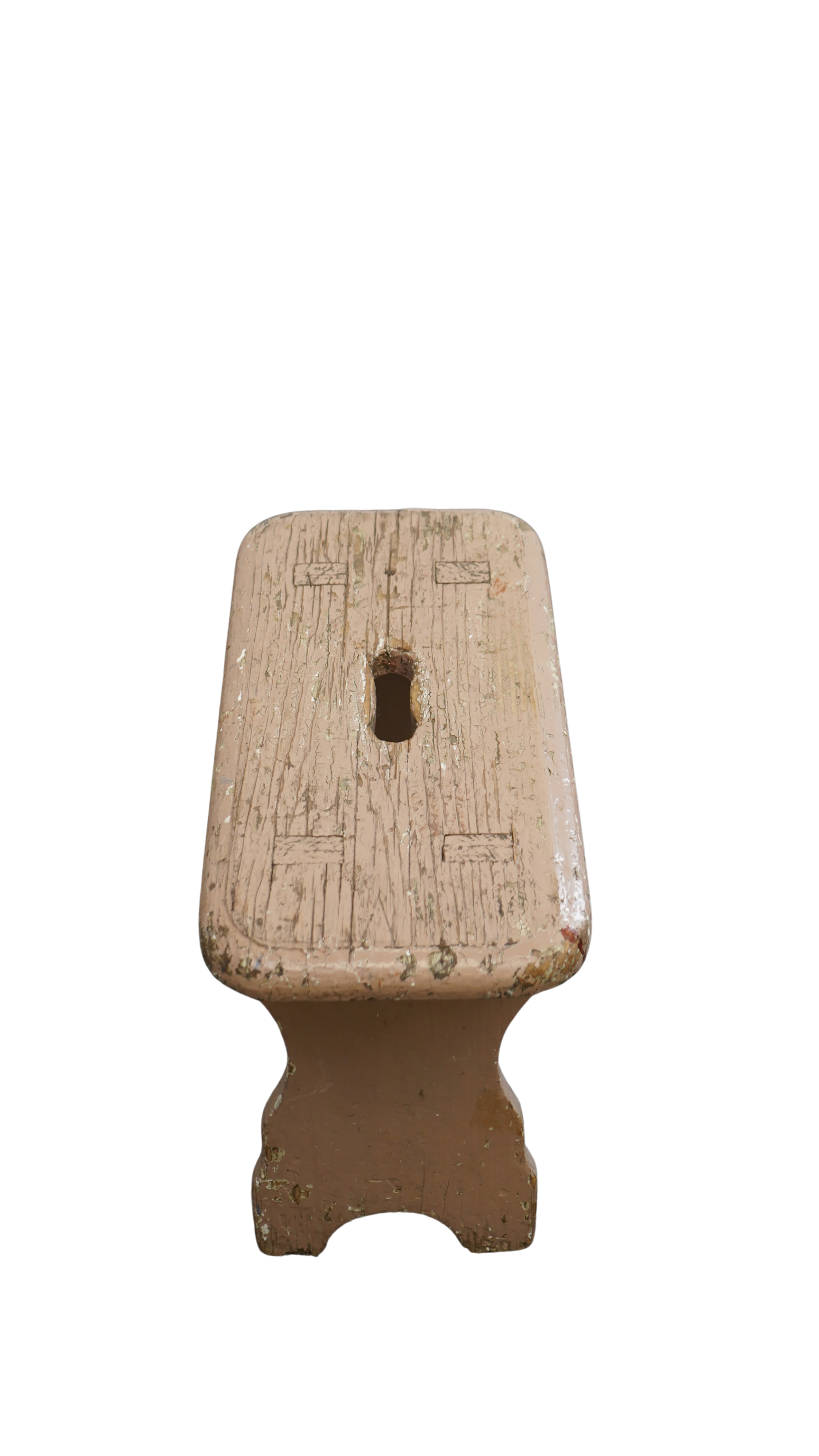 antiker Bauernschemel rosebraun