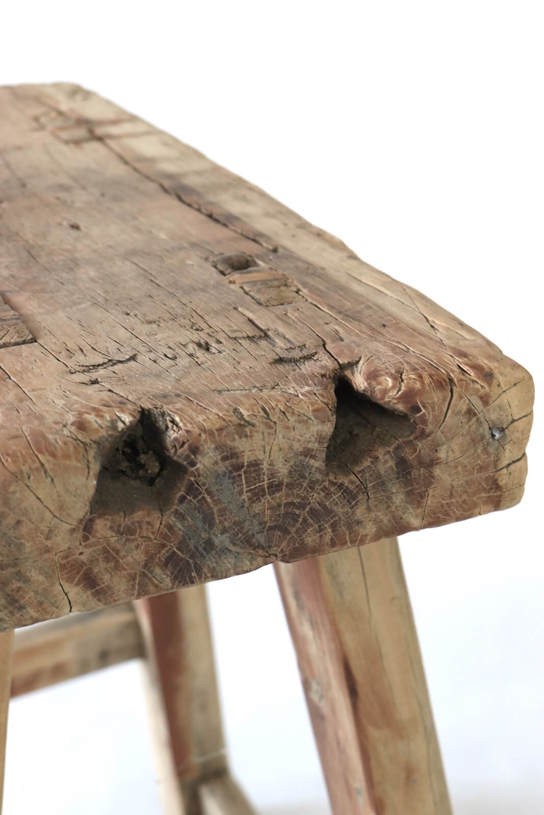 Rectangular wooden workers stool