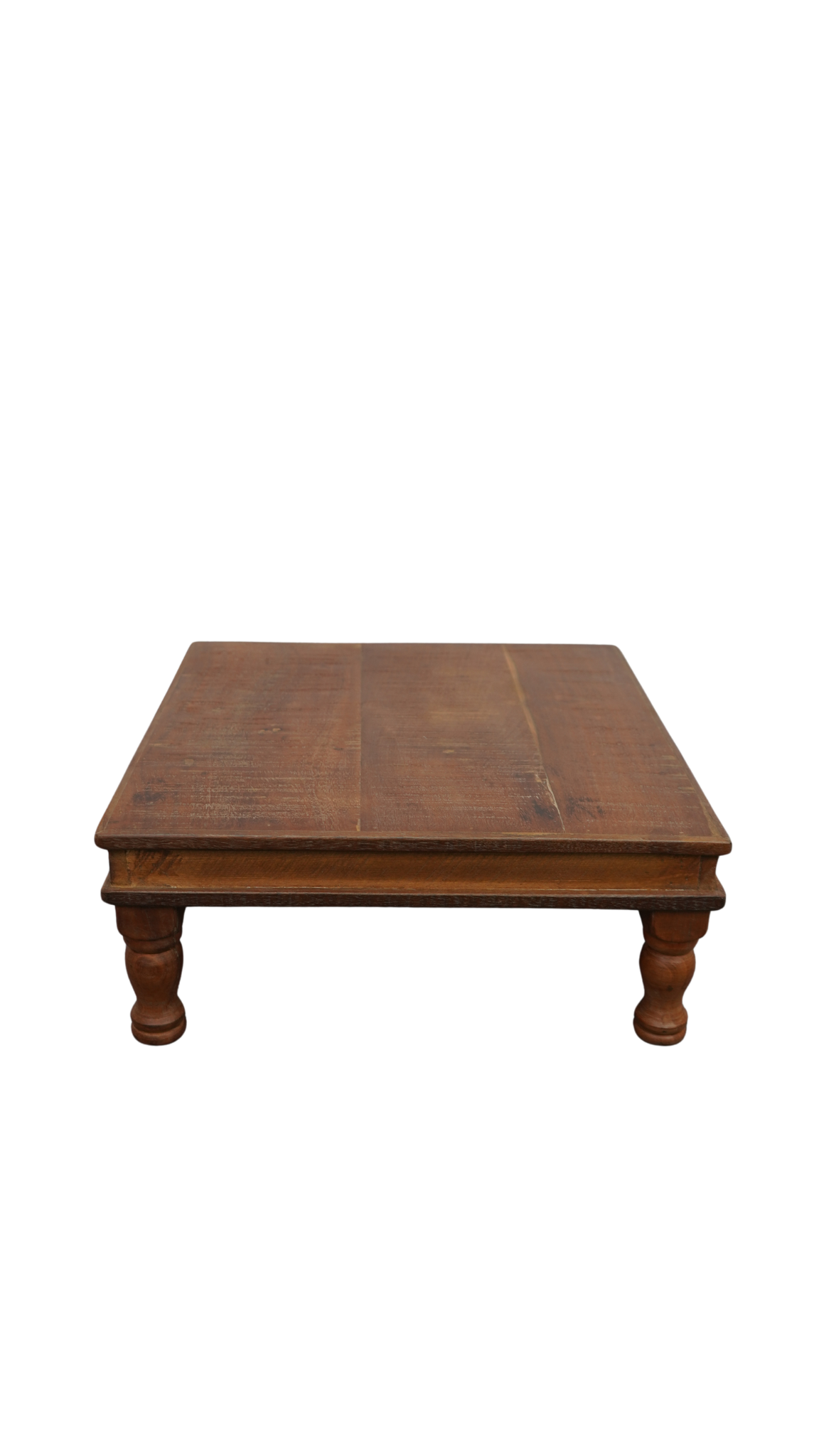 Massivholz Couchtisch mit gedrechselten Beinen – rustikales Vintage Design