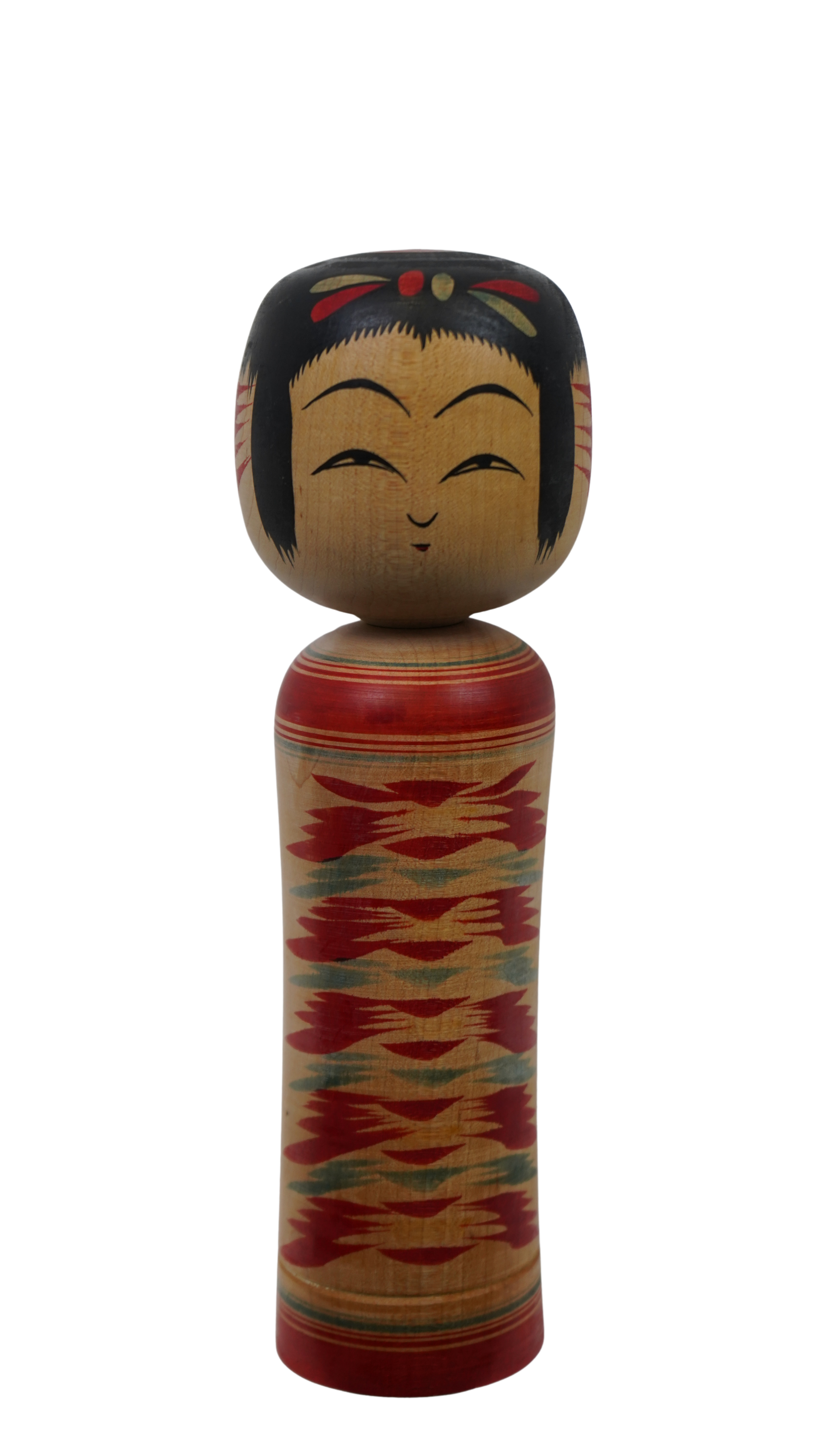 Japanische Kokeshi-Holzpuppe – Kazuo Akiyama – signiertes Vintage-Sammlerstück