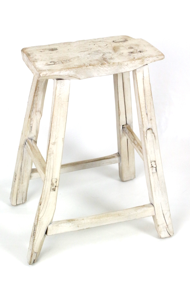 holzhocker antik china weiß, hocker china weiß gewachst, Hocker China antik weiß, chinese wooden stool waxed white Hocker China antik weiß