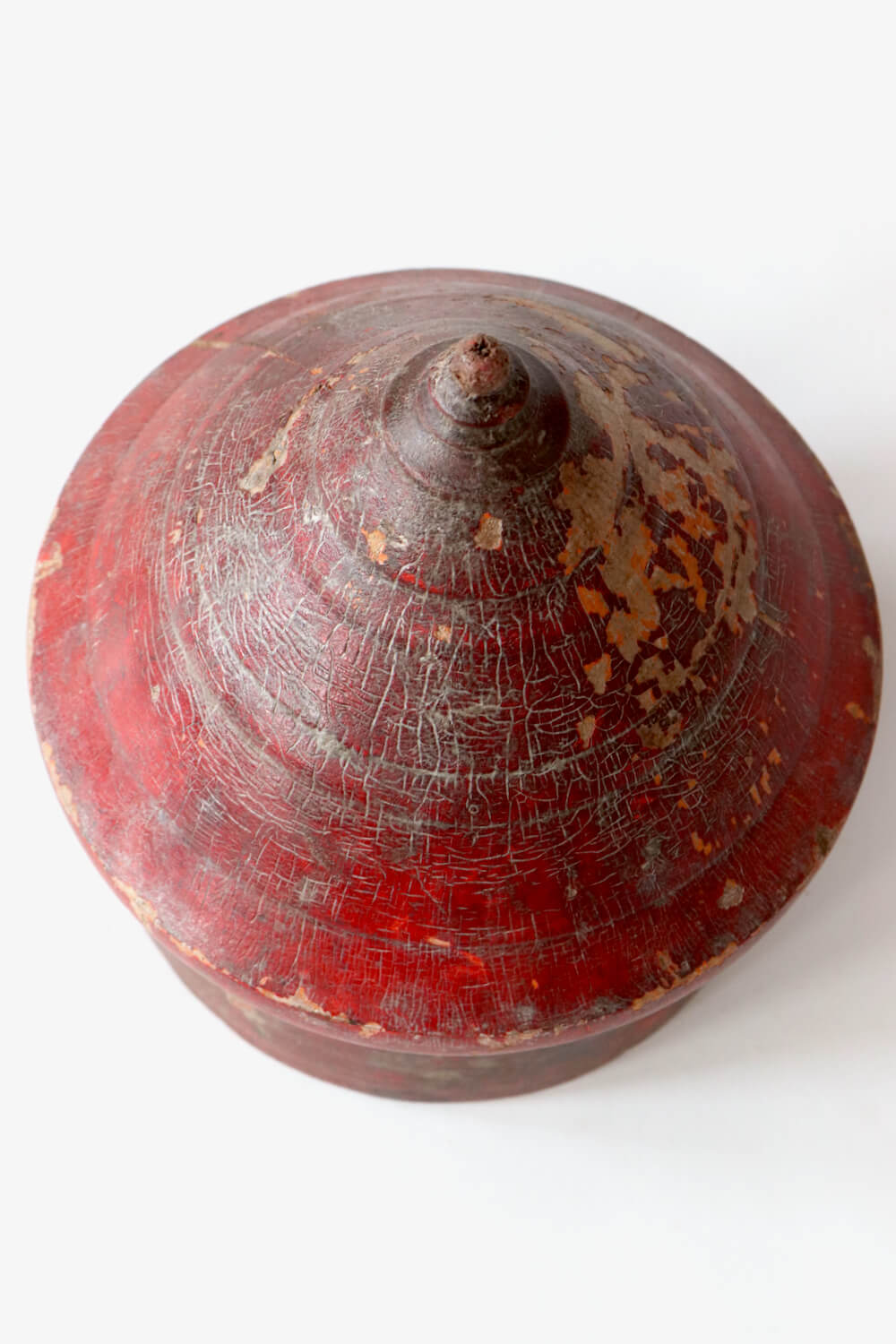 Rote Holzdose mit Deckel Indien, 19xø17 Rote Holzdose mit Deckel Indien, 19xø17
