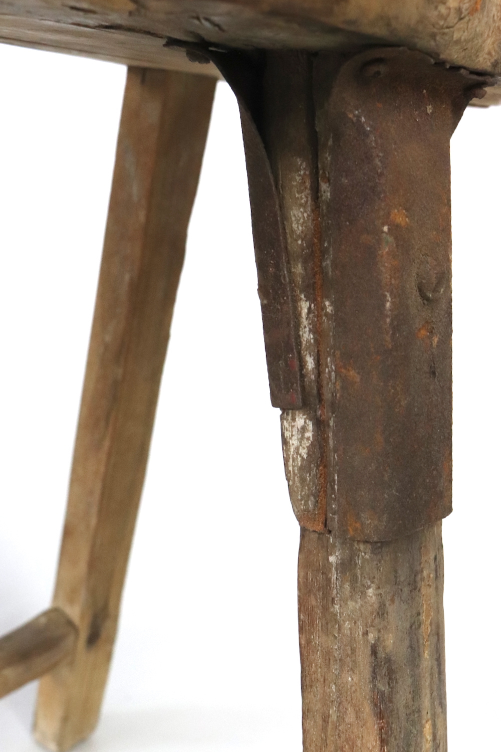 Antique wooden cloud stool 