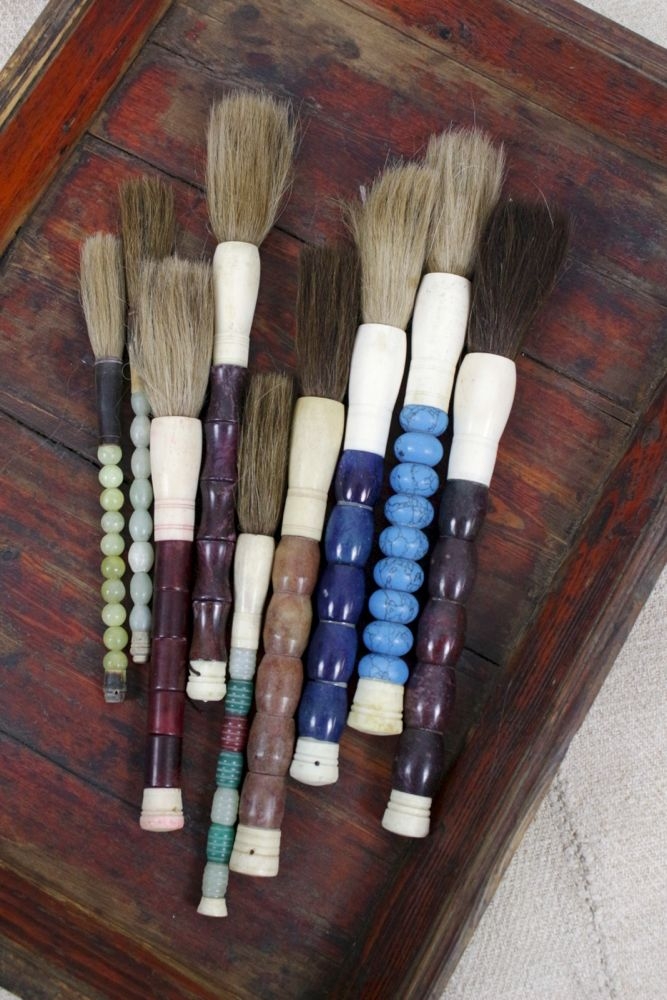 Bunte Pinsel antik Kalligrafiepinsel antik