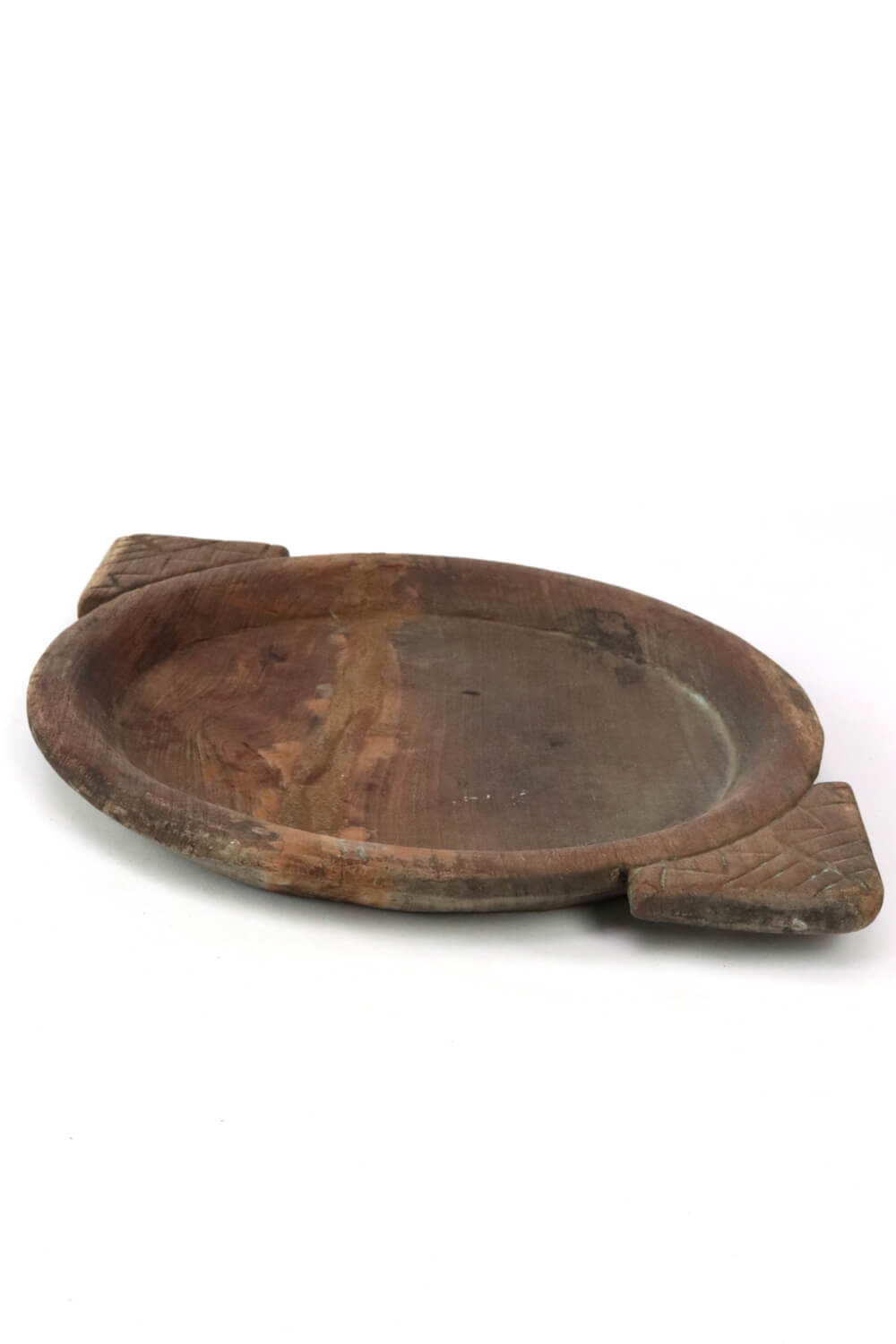 Holzschale Indien antik, Ø 38x51