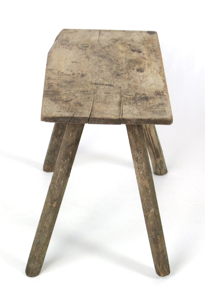 Holzhocker rustikal Holzschemel antik rustikal