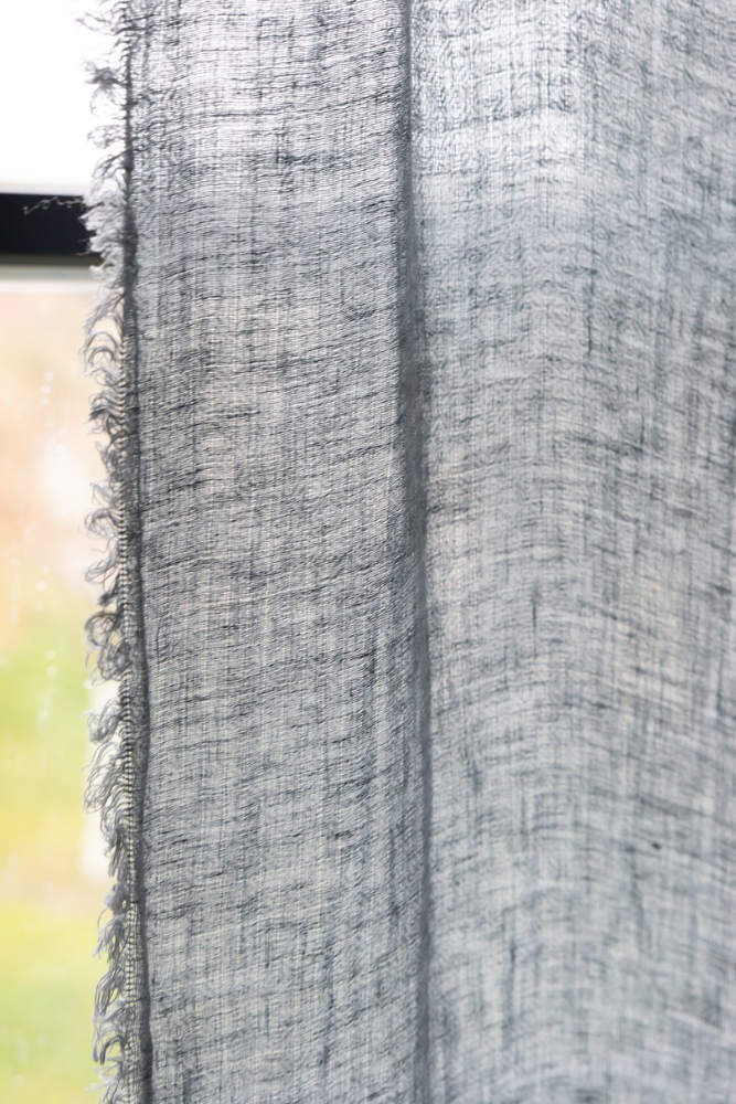 Linen curtain light pink
