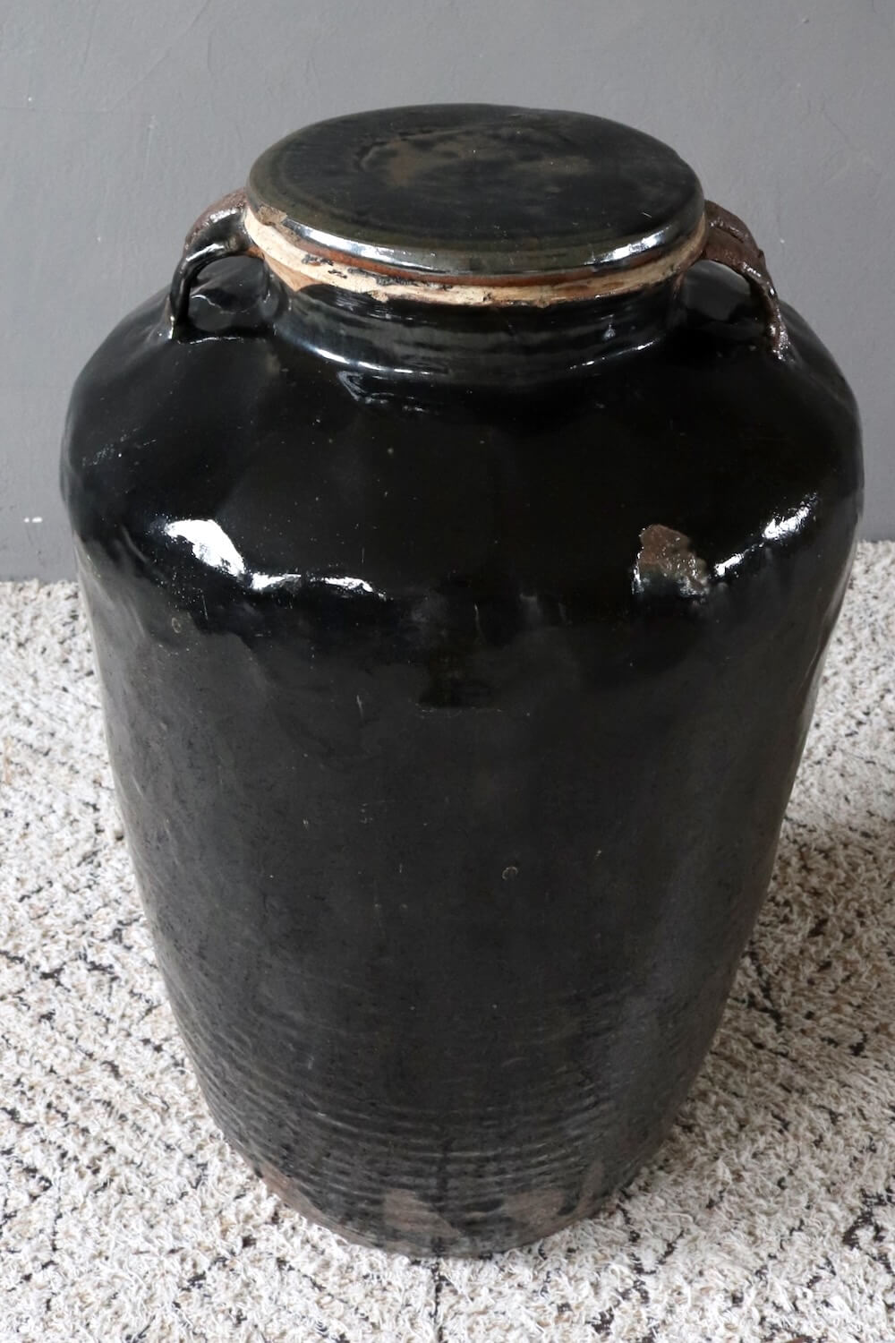 Large antique urn black