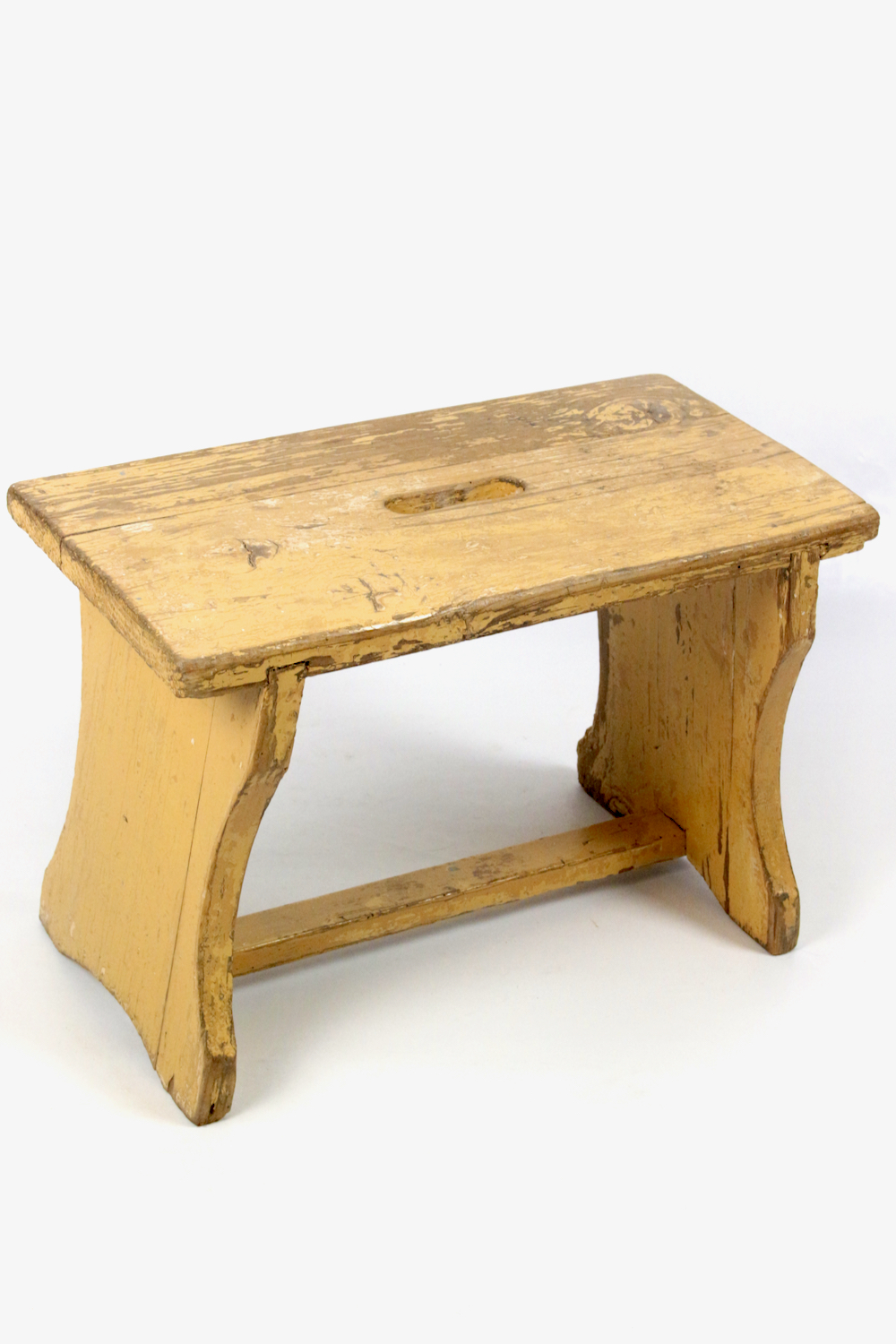 Antiker Fußschemel ocker Antiker Fußschemel ocker