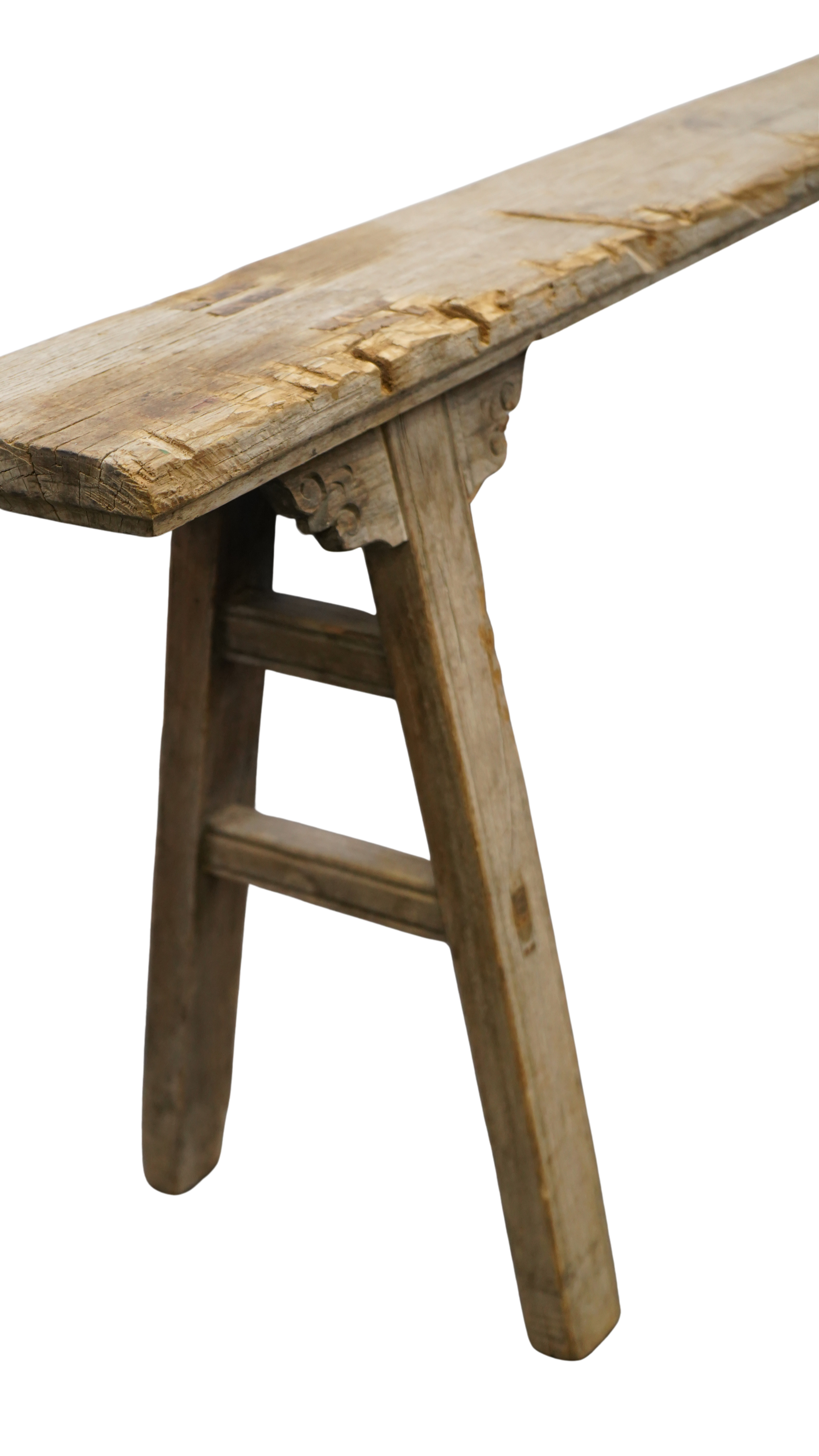 rustikale chinesische Holzbank 120 cm