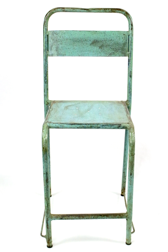 Vintage Metallstuhl türkis Vintage Metallstuhl türkis
