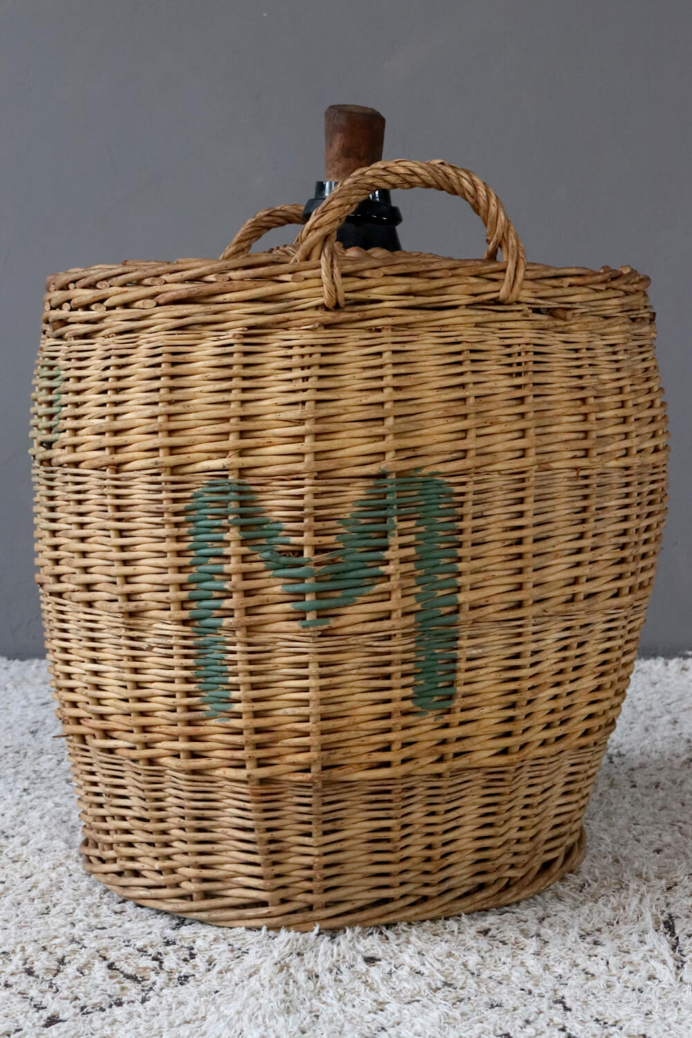 Vintage wicker bottle 50L