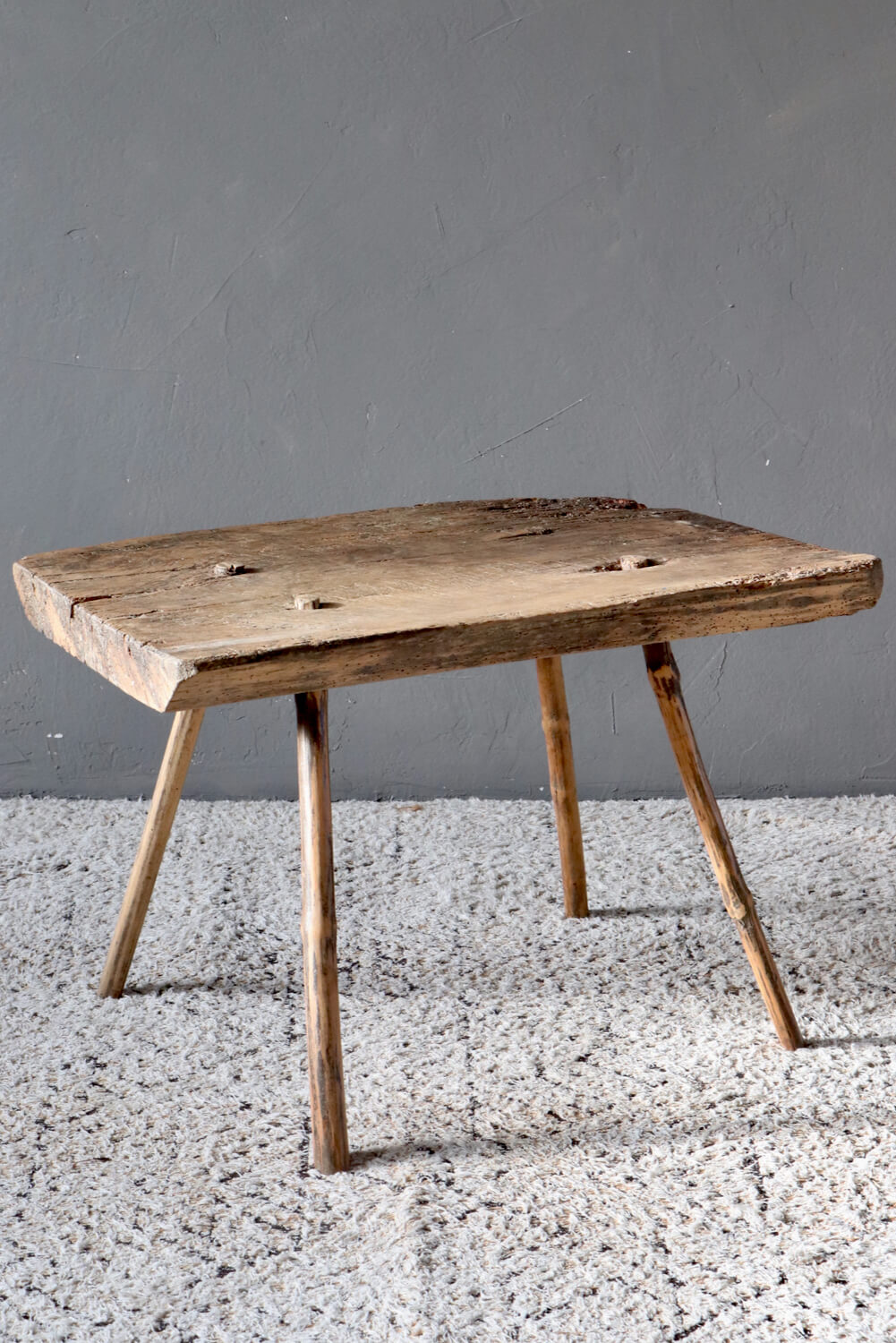 Old rustic wooden table, 44x62x45