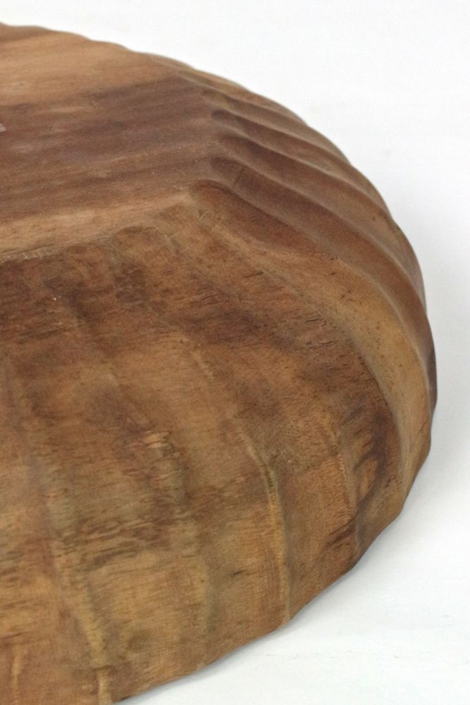 Holzschale Teakholz handgeschnitzt, ø30 cm Holzschale Teakholz handgeschnitzt, ø30 cm