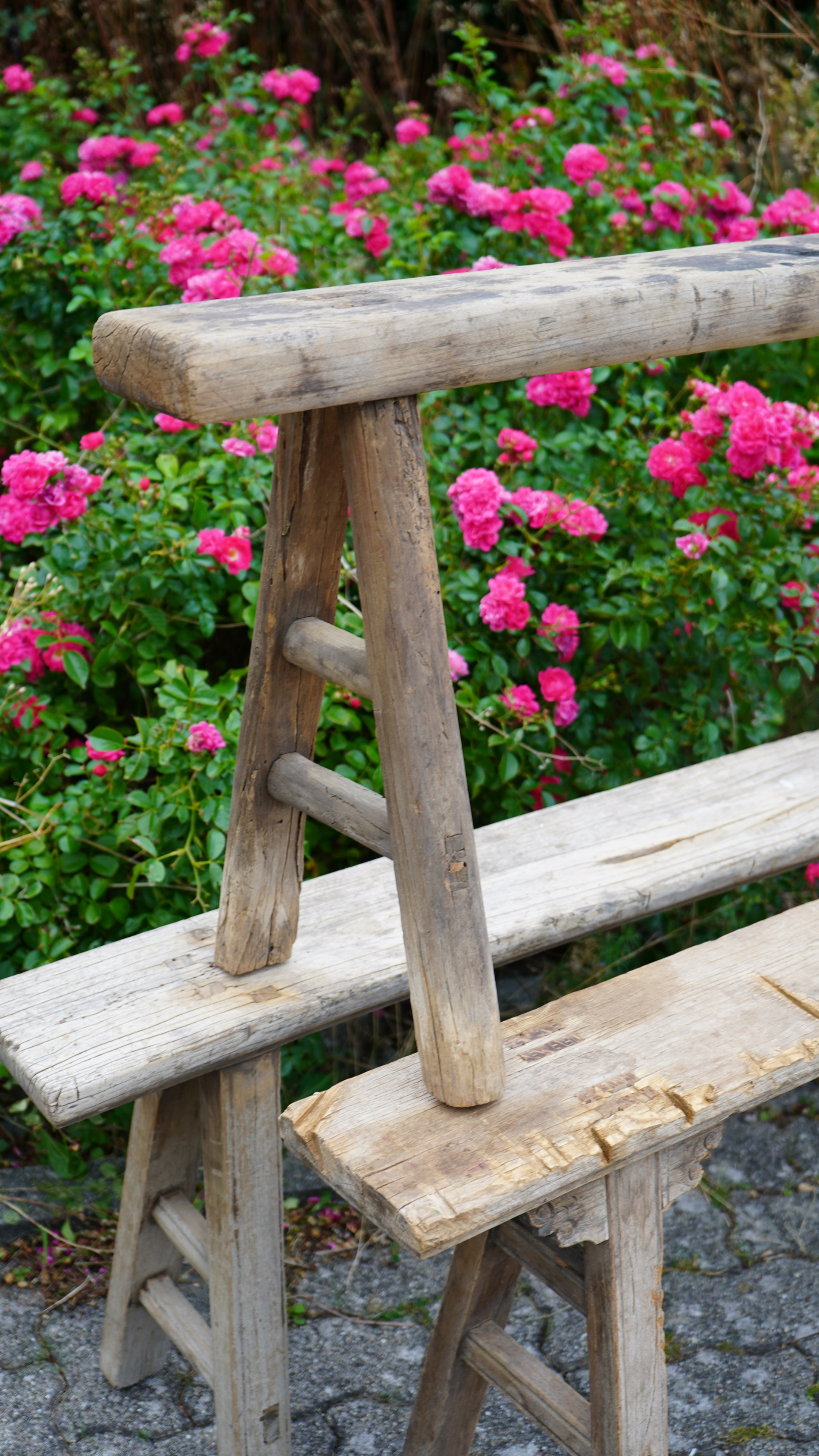 Alte chinesische Holzbank 120 cm
