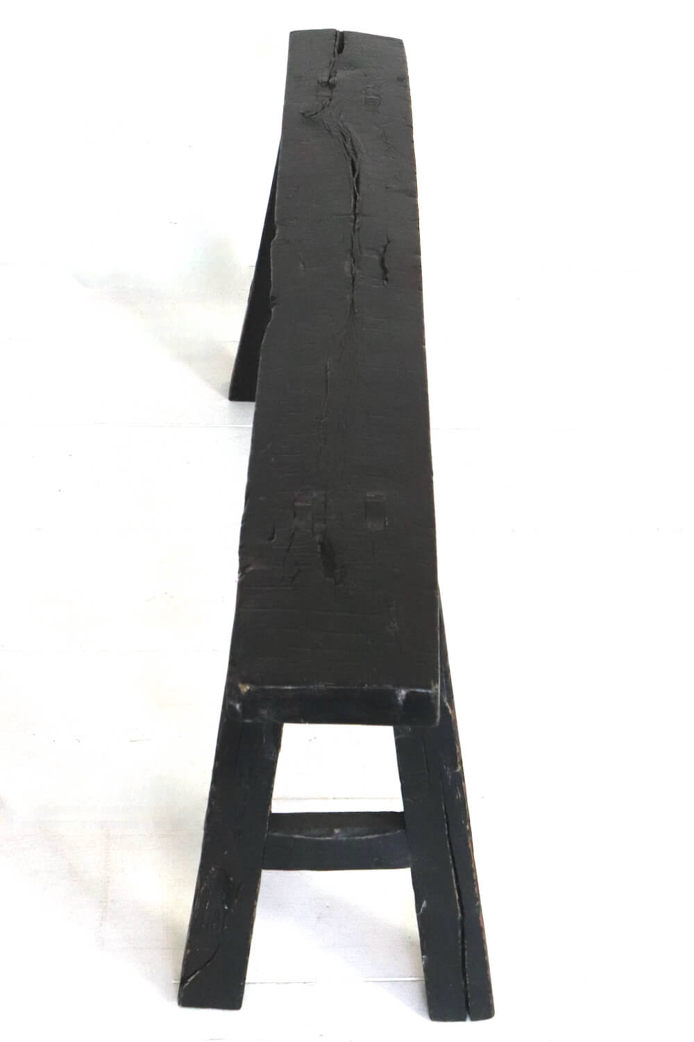Holzbank China schwarz, 137 cm