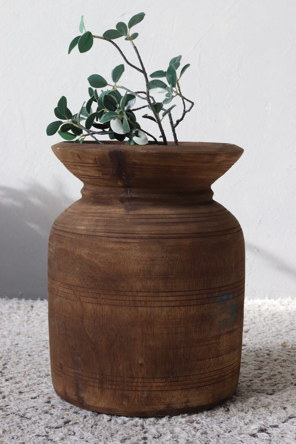 Wooden pot Nepal, 37xø28