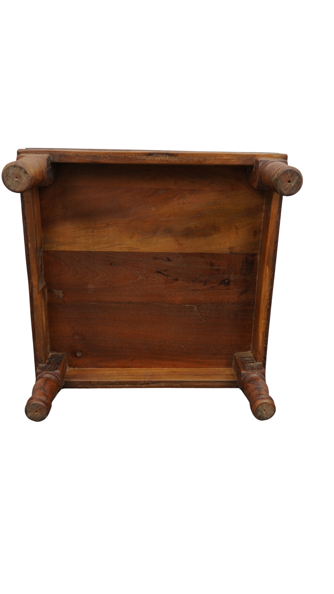 Massivholz Couchtisch mit gedrechselten Beinen – rustikales Vintage Design