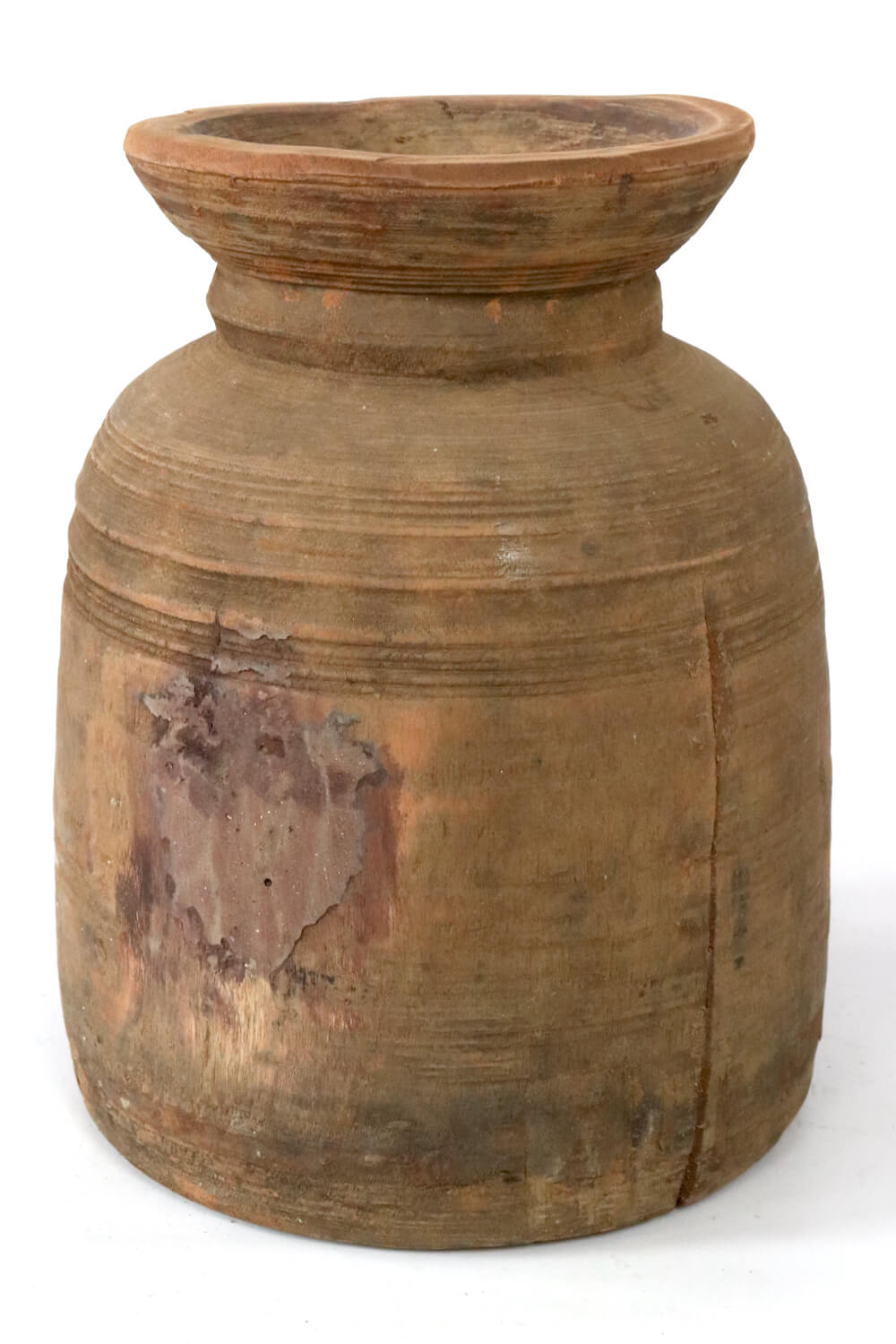 Holzvase antik Nepal, 30xø24