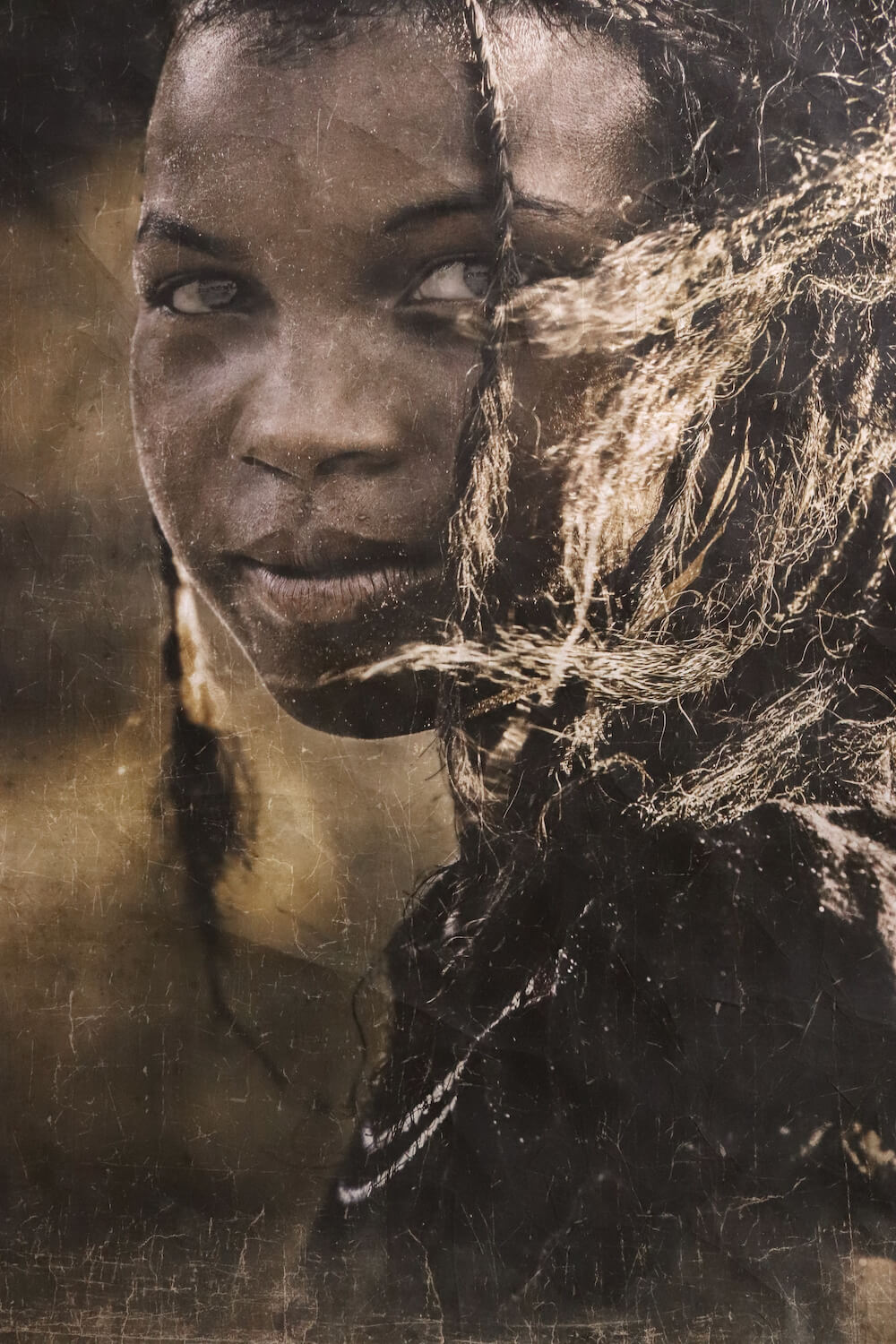 Großer Kunstdruck 'Mädchen aus Madagascar' 180x120  