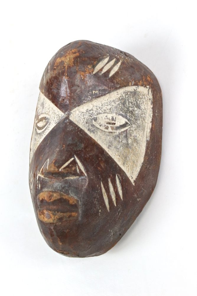 hand carved african passport mask from gabon Passmaske Gabun handgeschnitzt