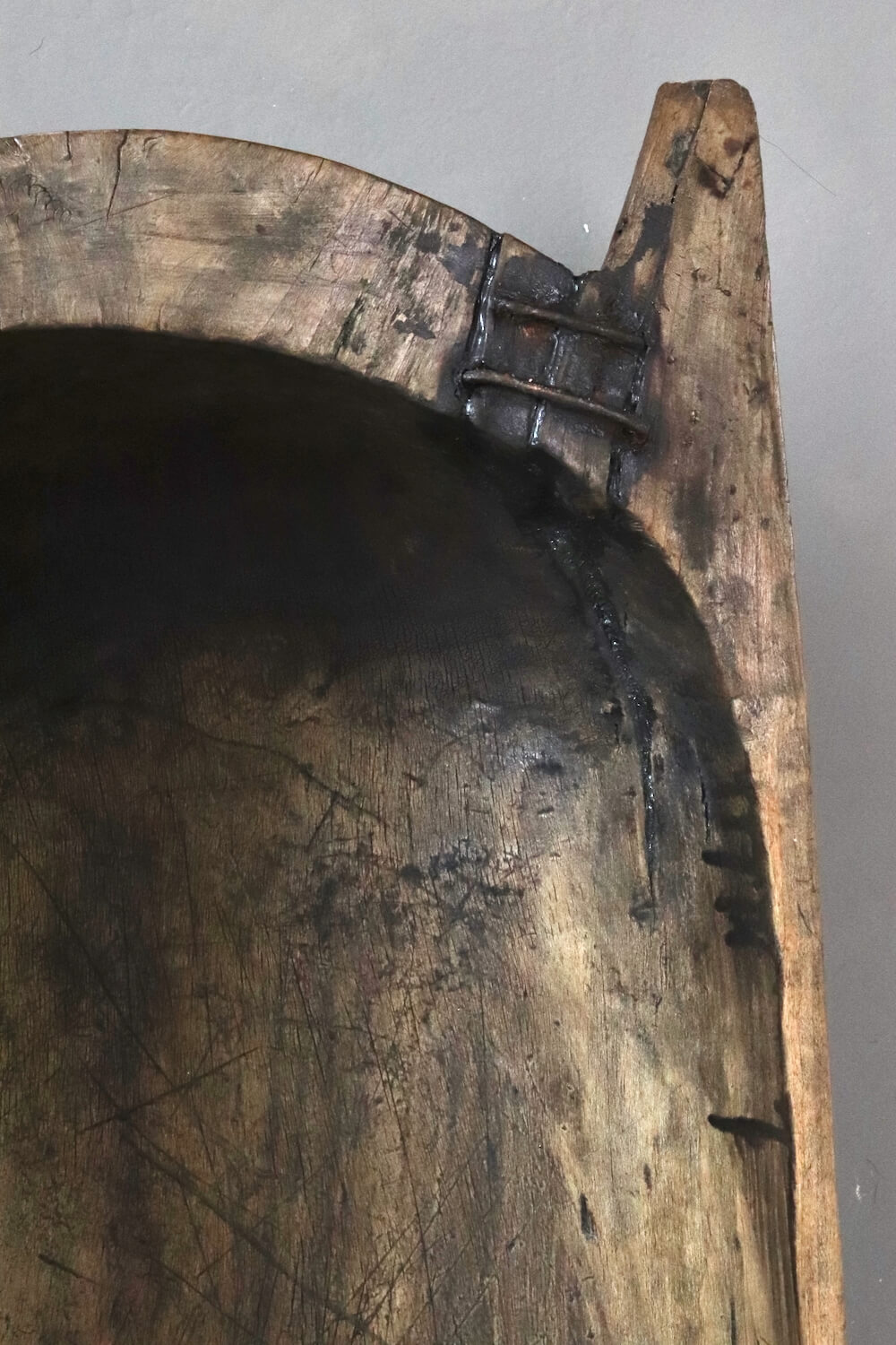 Old rustic wooden trough 16x90x44